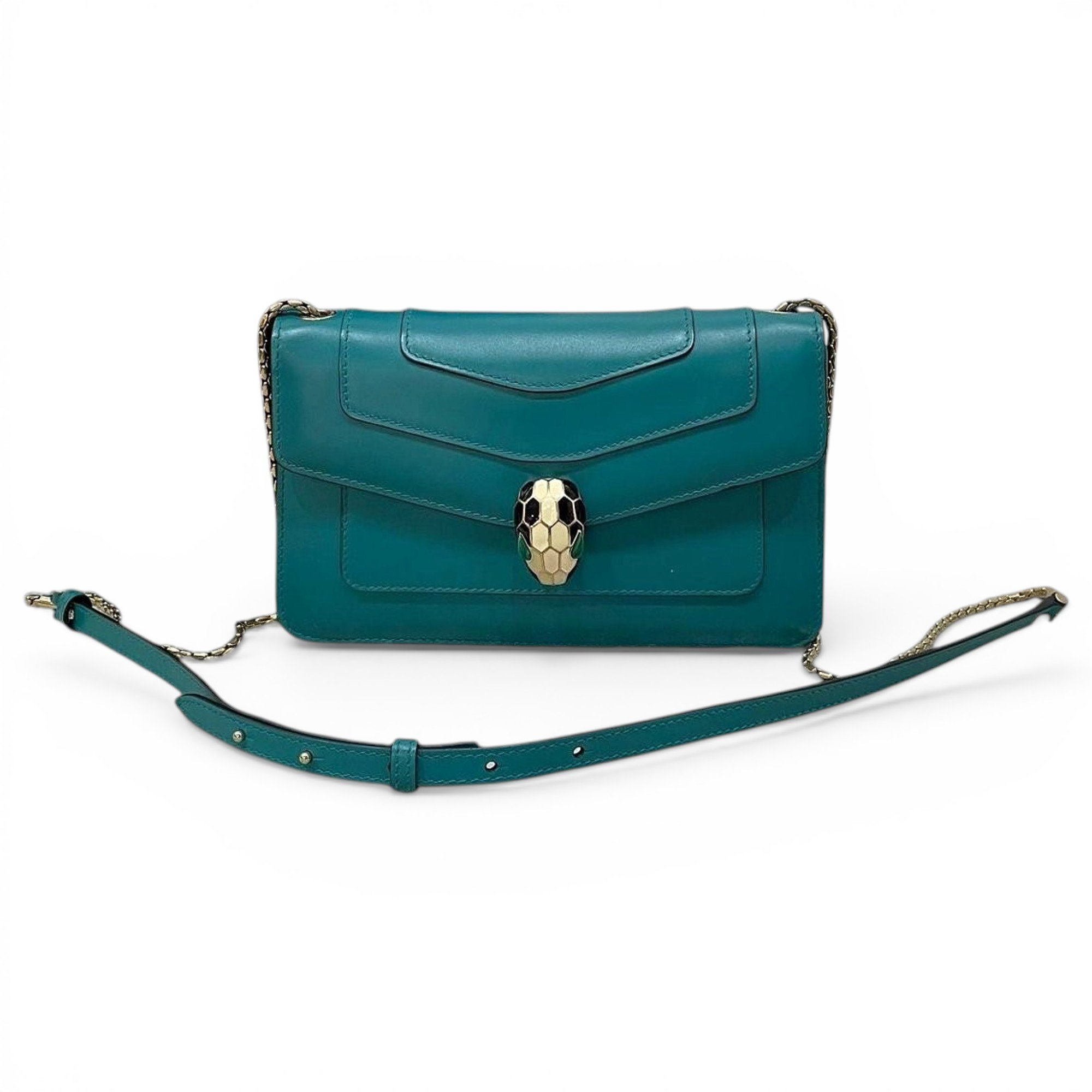 Serpenti leather handbag