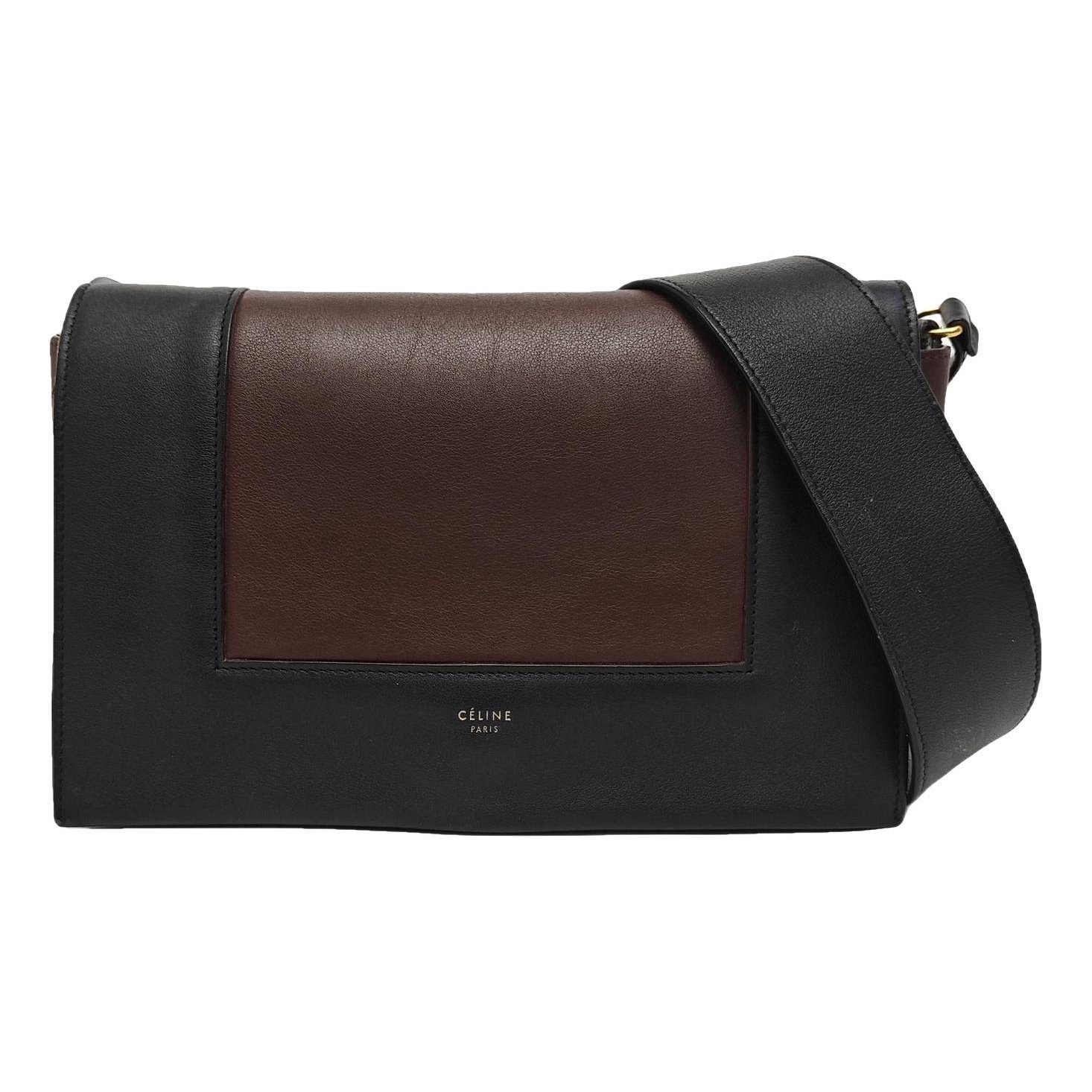 Frame leather handbag