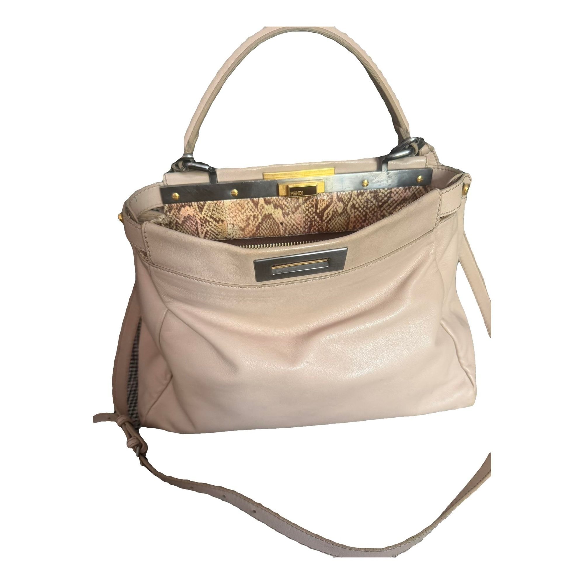 Peekaboo leather handbag