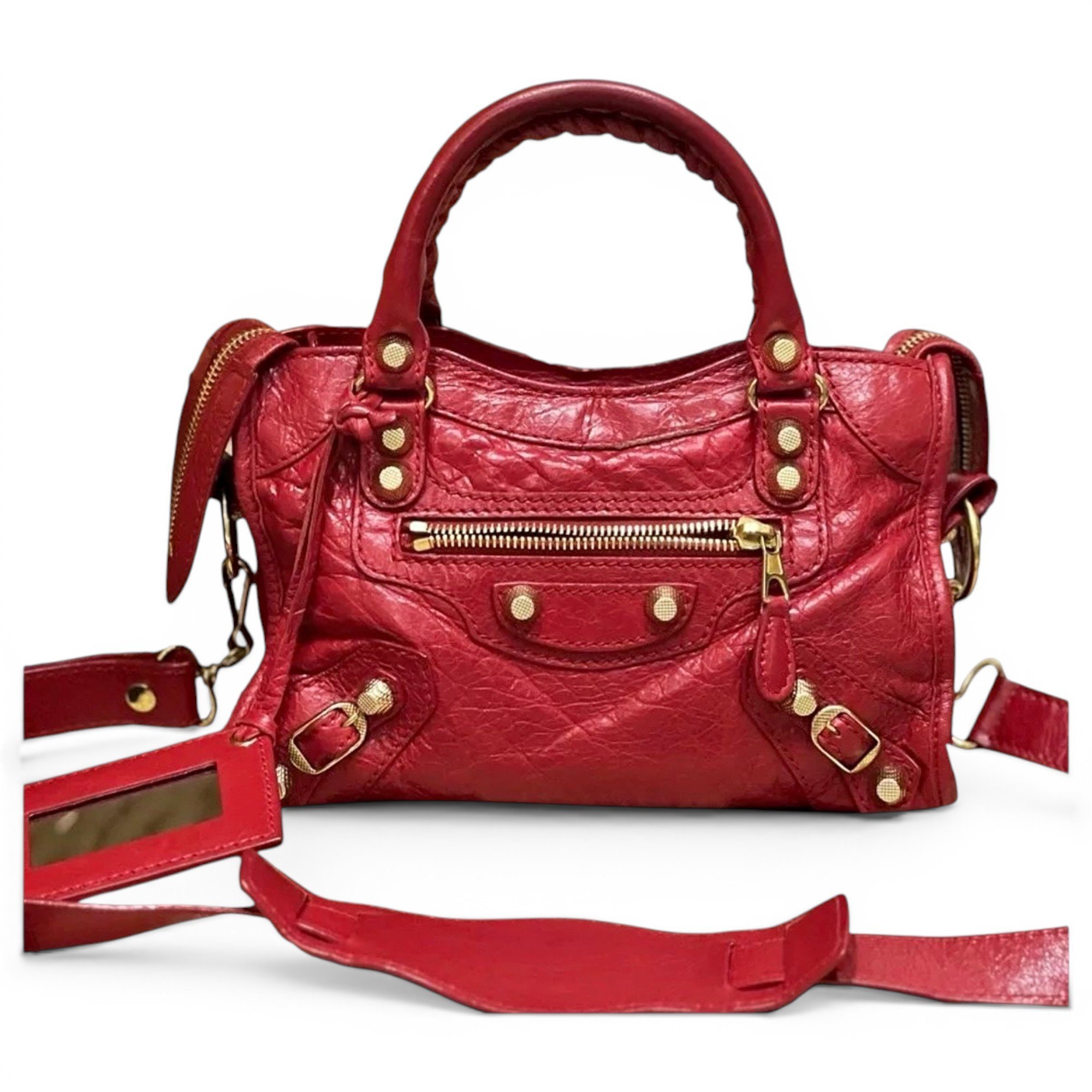 Classic Metalic leather handbag