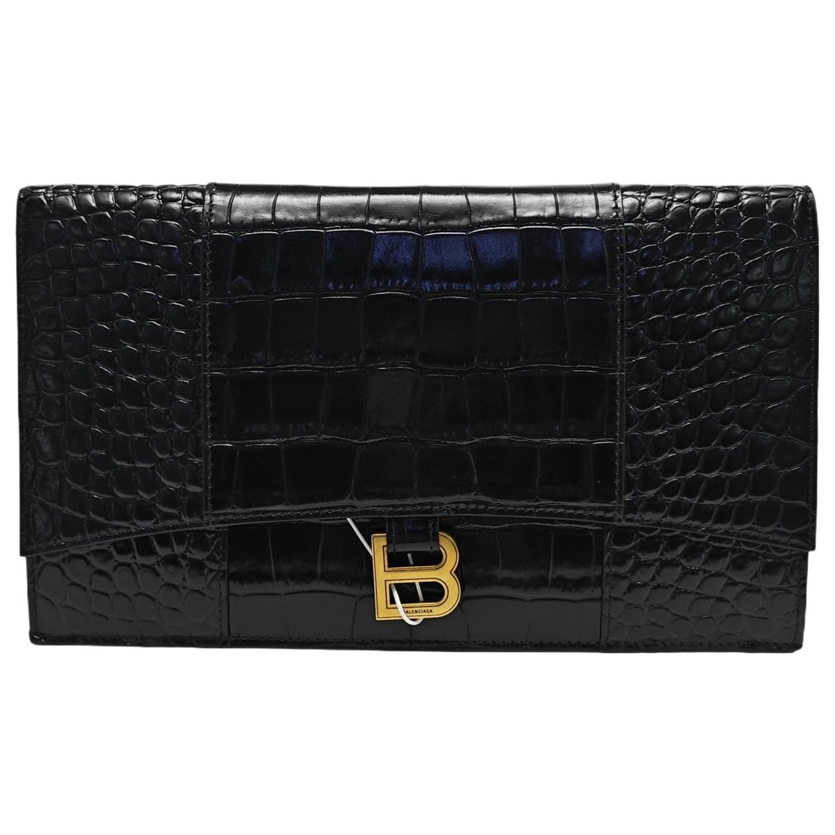 Hourglass leather handbag