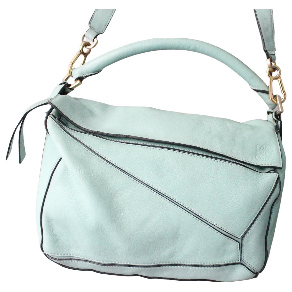 Puzzle leather handbag
