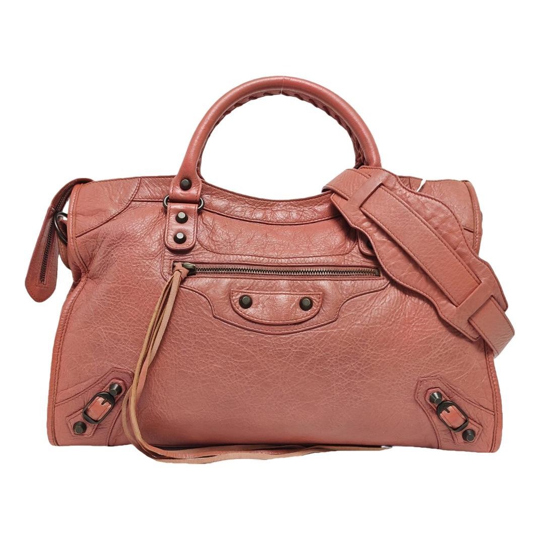 City leather handbag