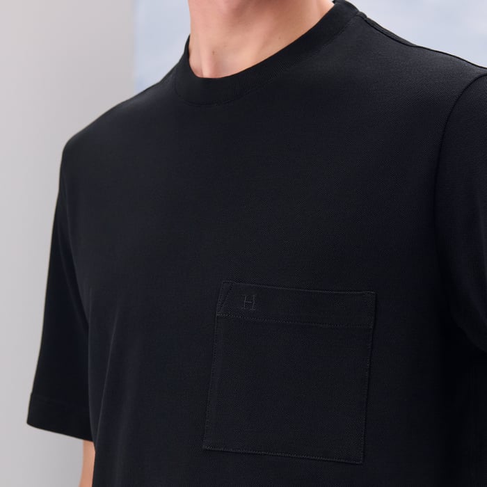 Noir "H" Embroidered T-shirt