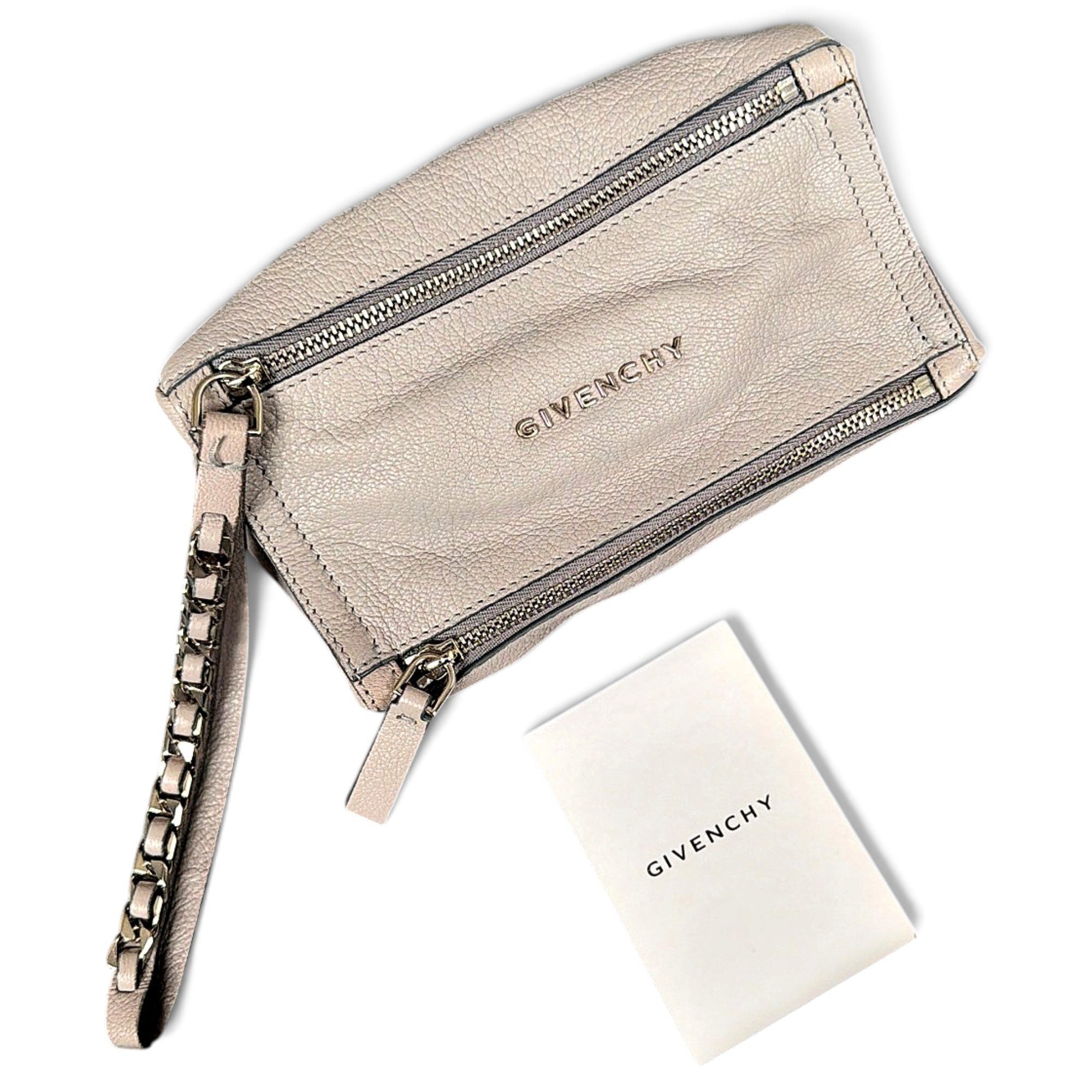 Pandora leather clutch bag