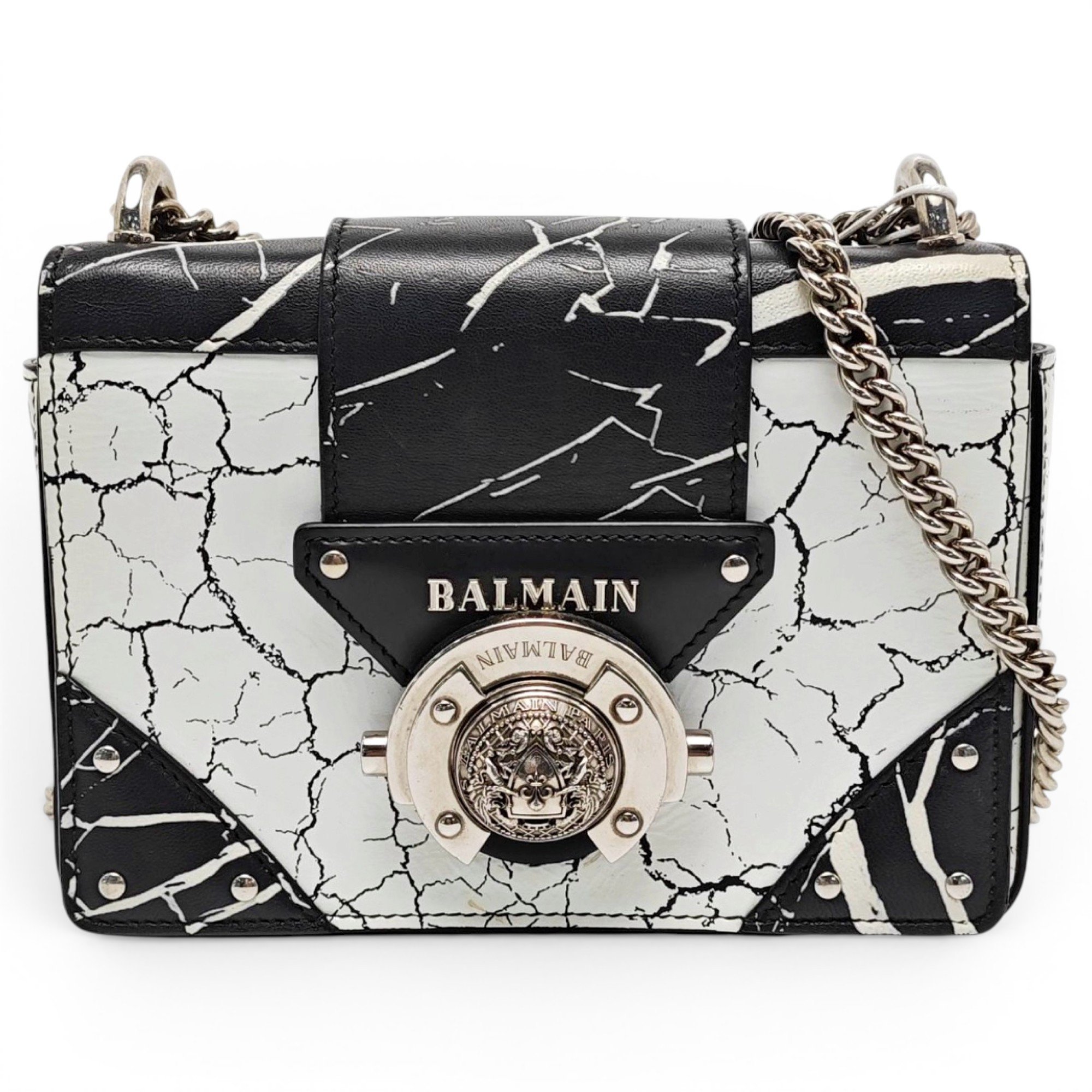 Balmain Ring box 20 leather crossbody bag