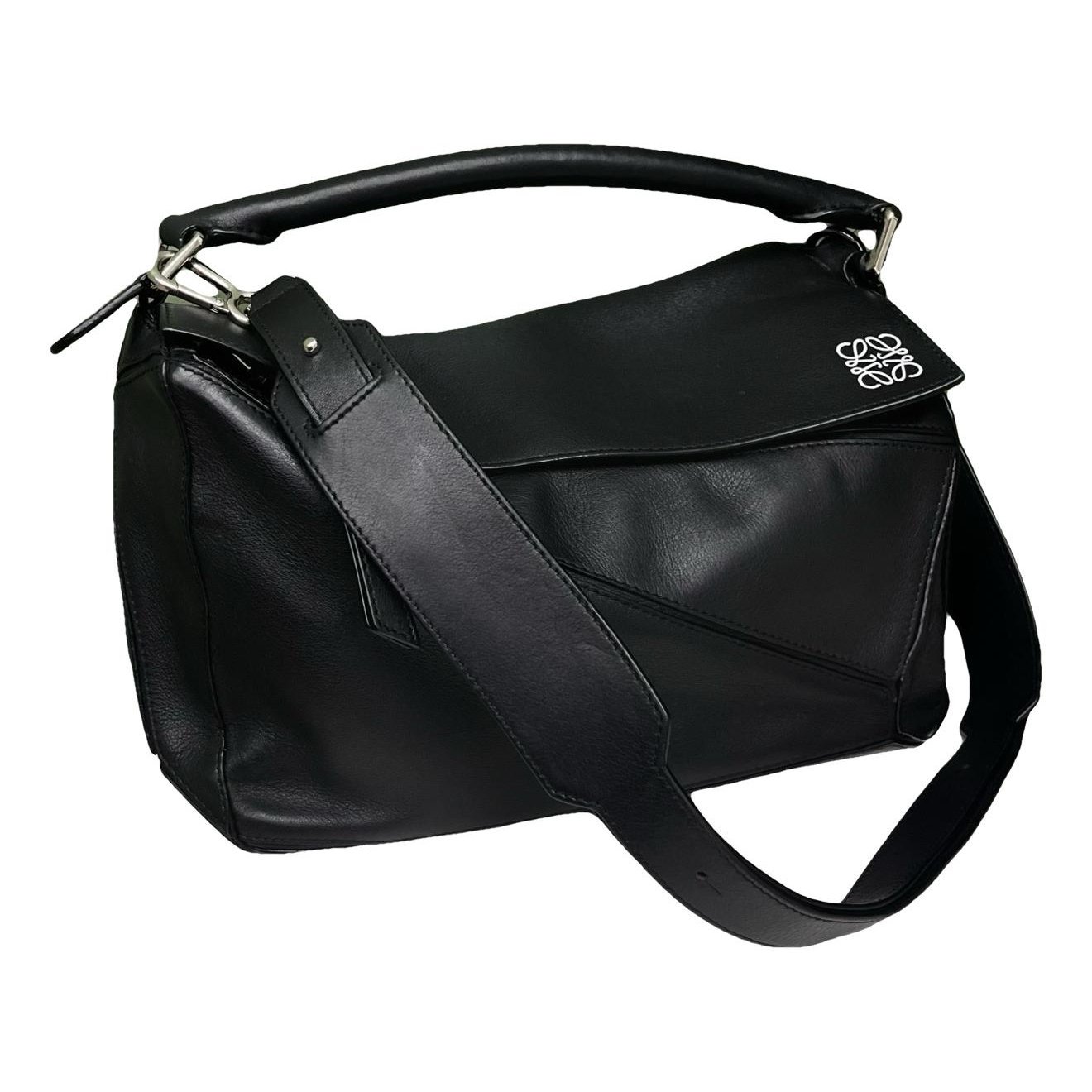 Puzzle leather handbag