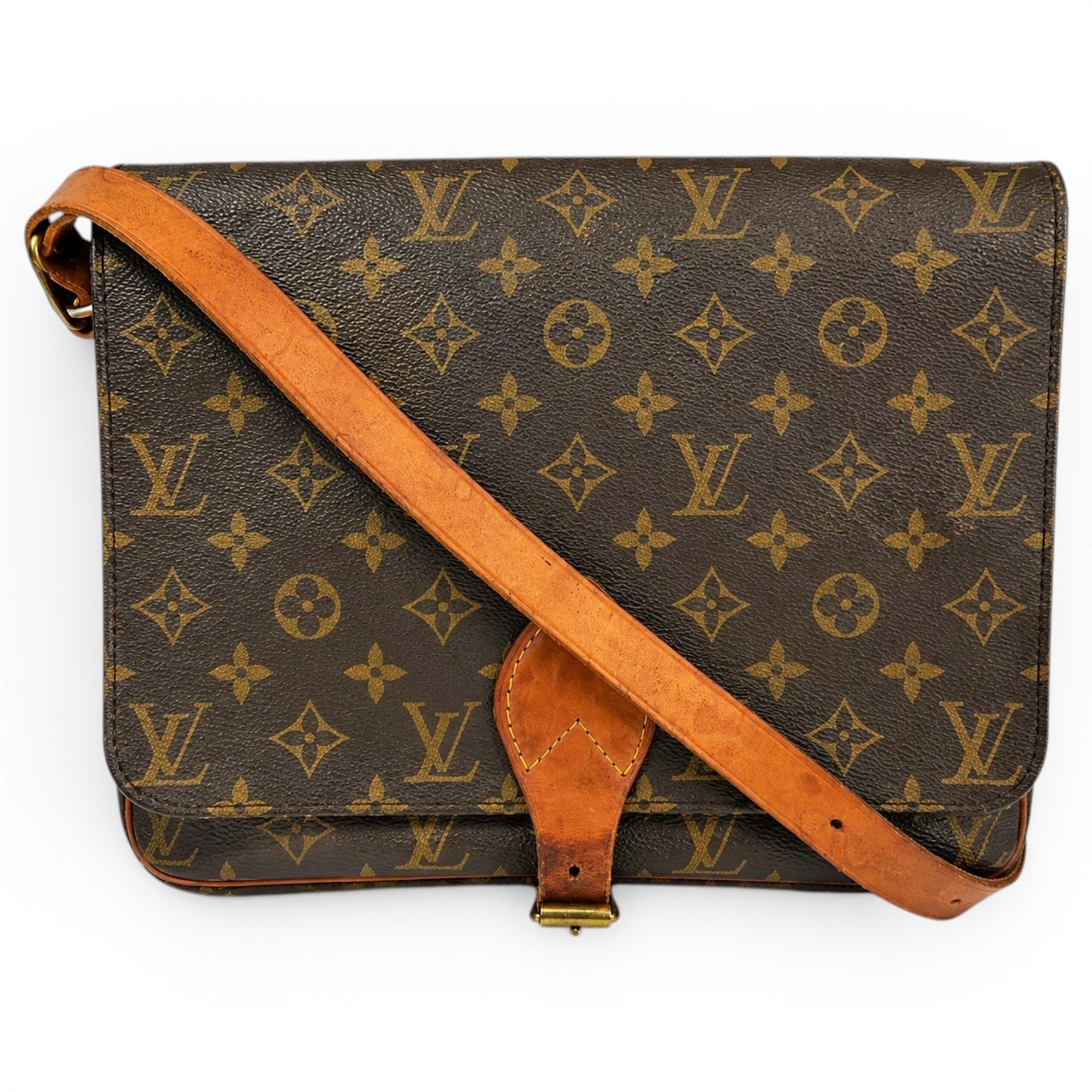 Cartouchière leather crossbody bag