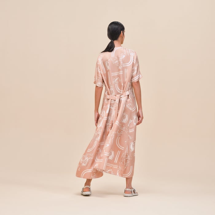 Rose Pierre De Lune "En Desordre Finesse" Belted Caftan