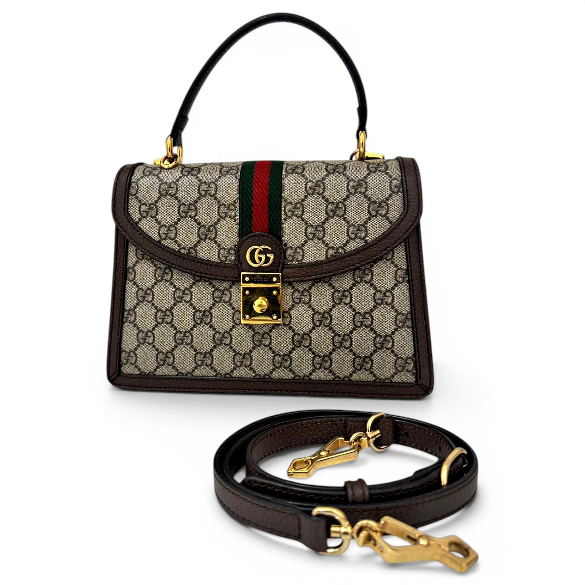 Ophidia Flap Top Handle vegan leather crossbody bag