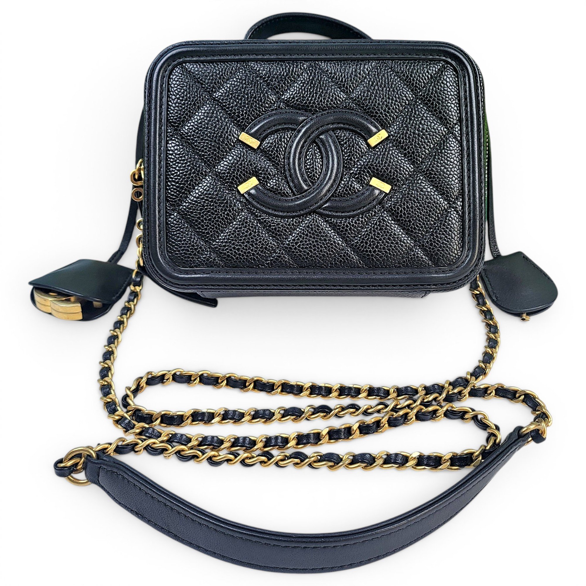 Vanity leather handbag
