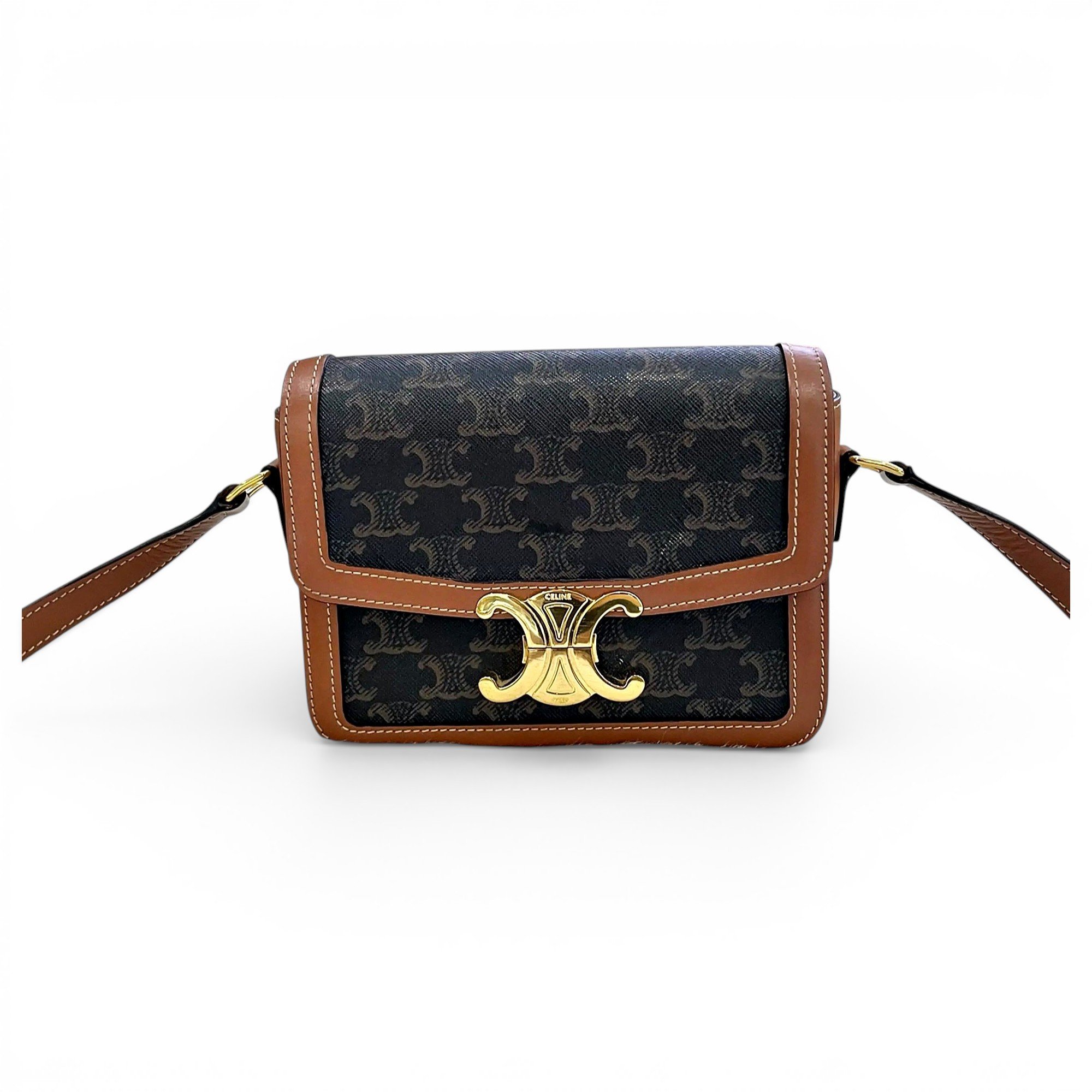 Triomphe leather handbag
