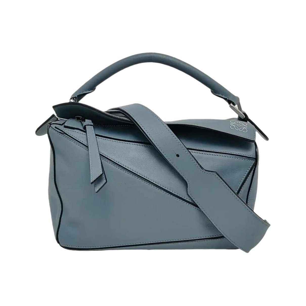 Puzzle leather handbag