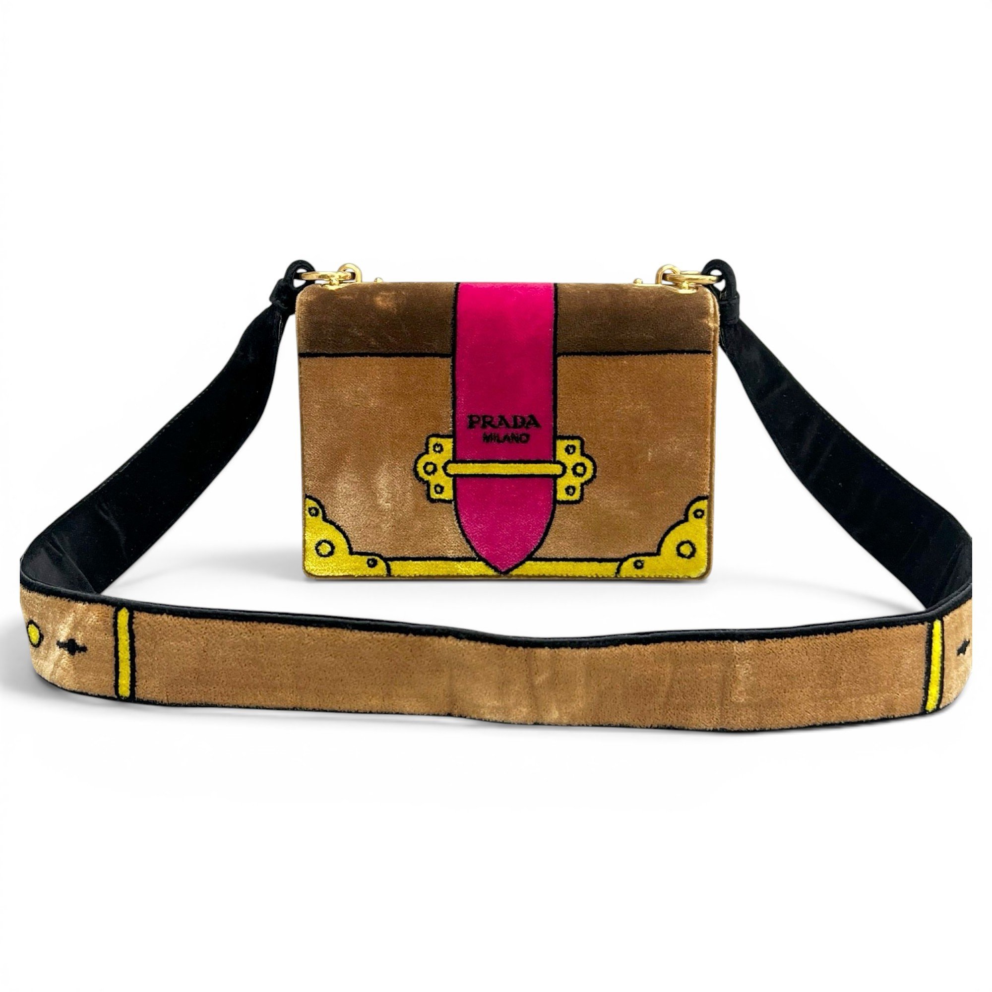 Prada Cahier velvet handbag