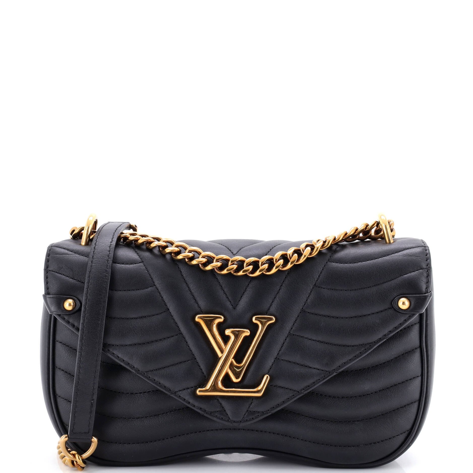 Louis Vuitton New Wave Chain Bag Quilted Leather MM