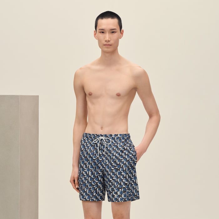 Café "H Cut Remix" Swim Trunks