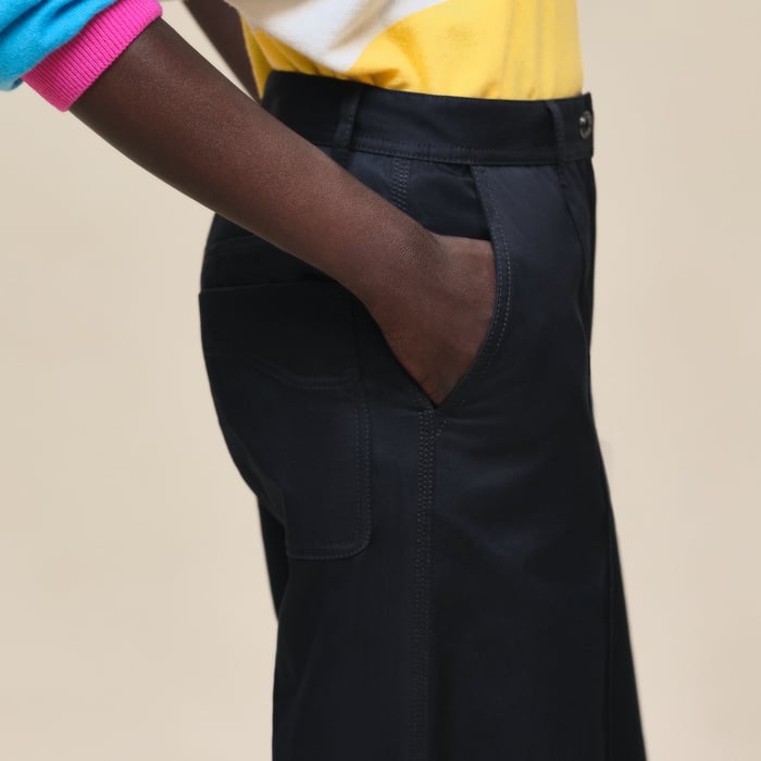 Bleu Noir Loose Fit Pants