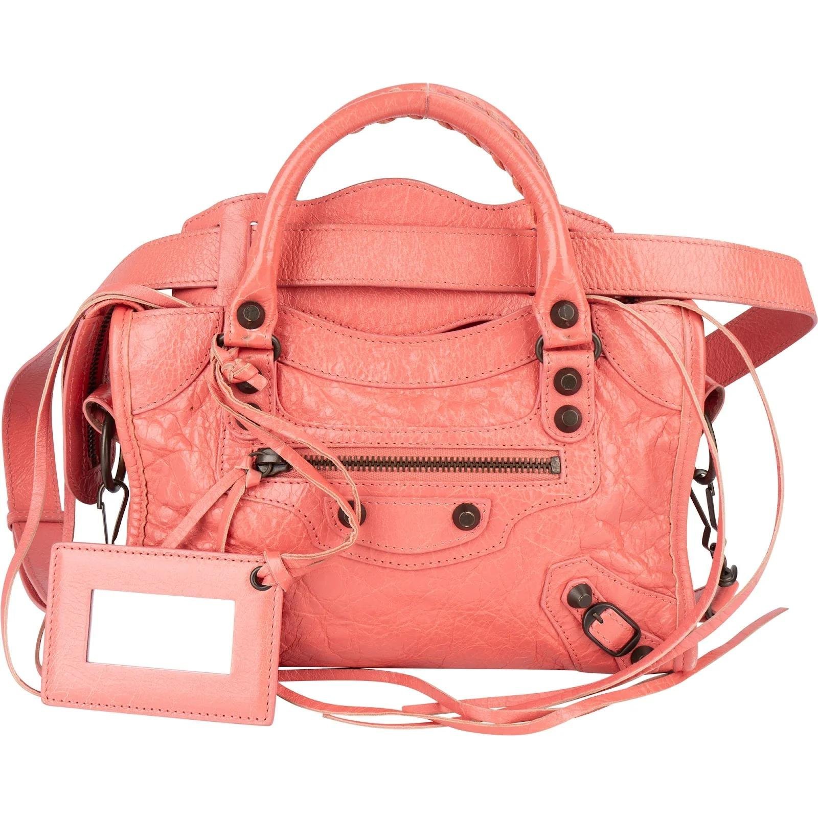 City leather handbag