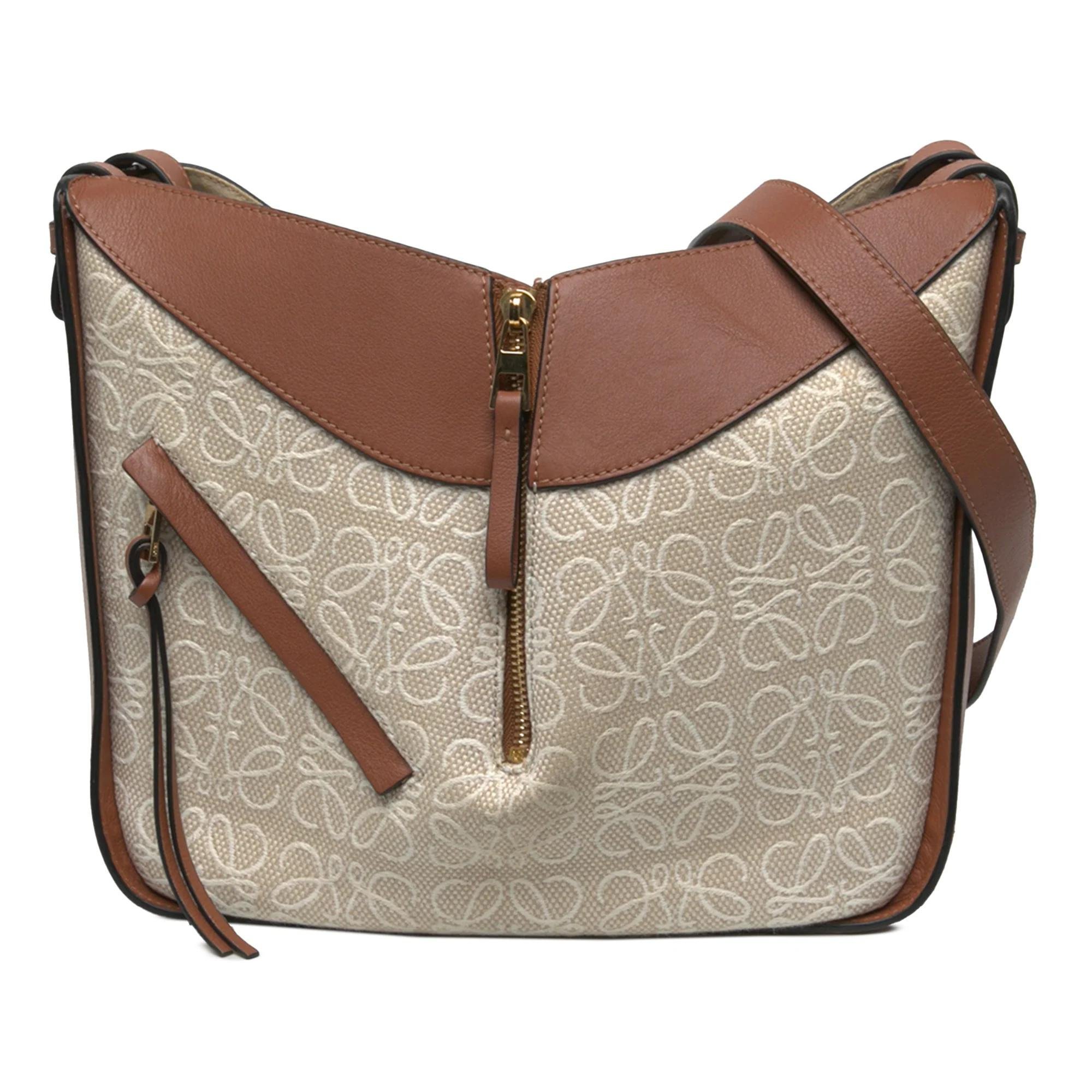 Anagram leather satchel