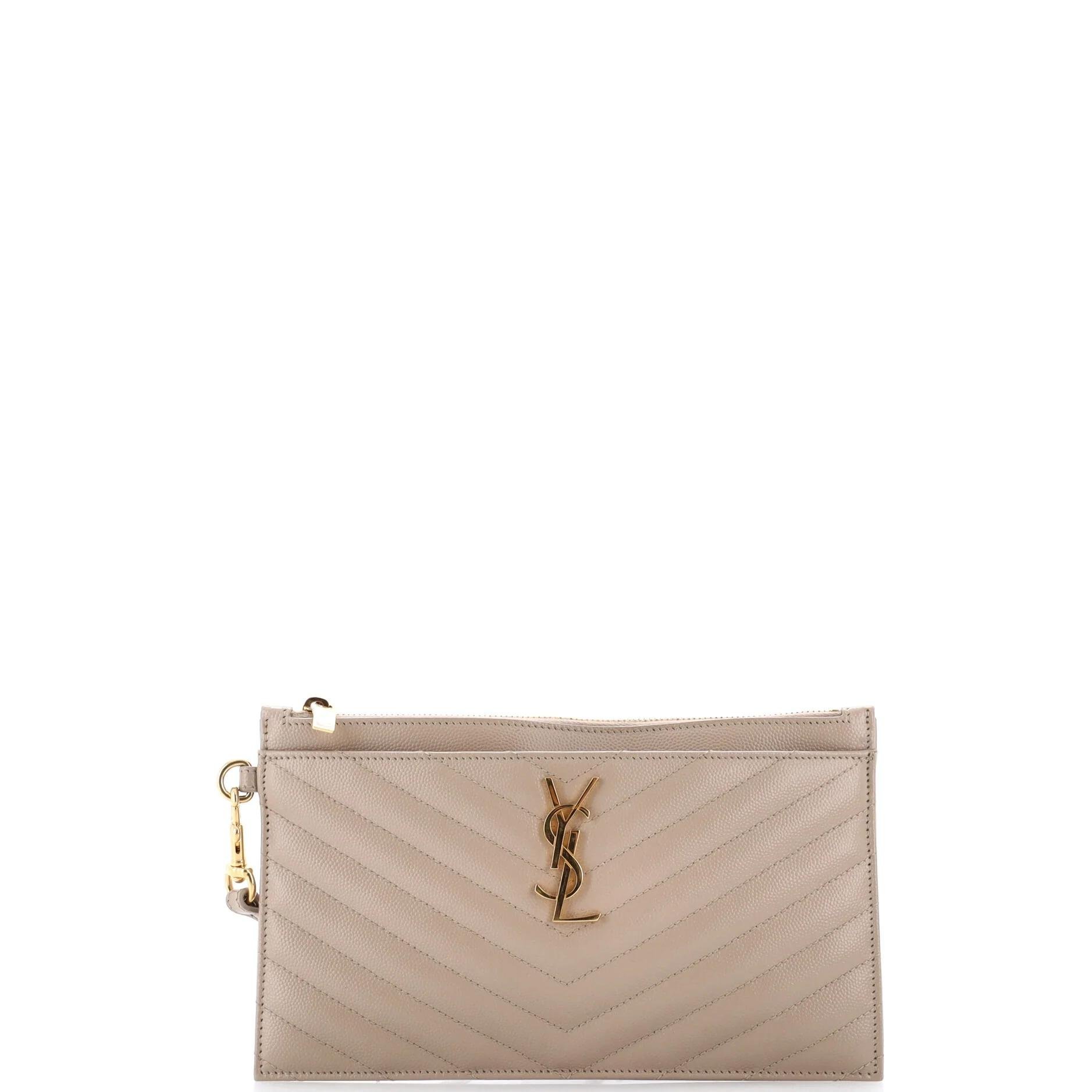 Leather clutch bag