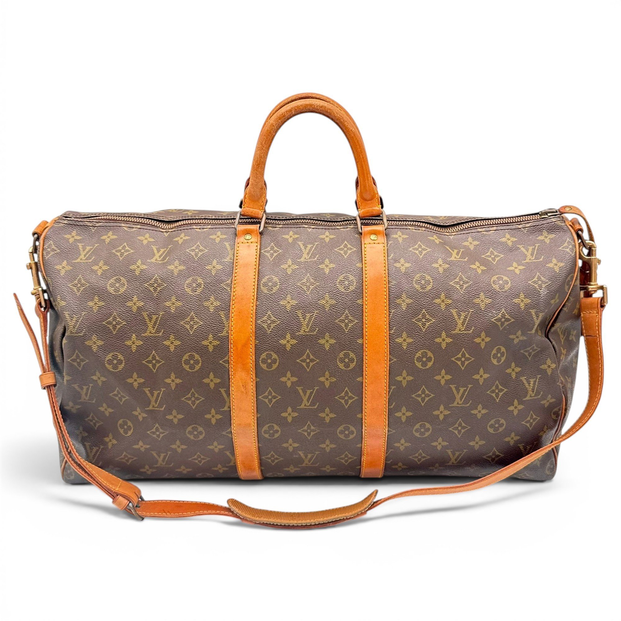 Keepall leather travel bag