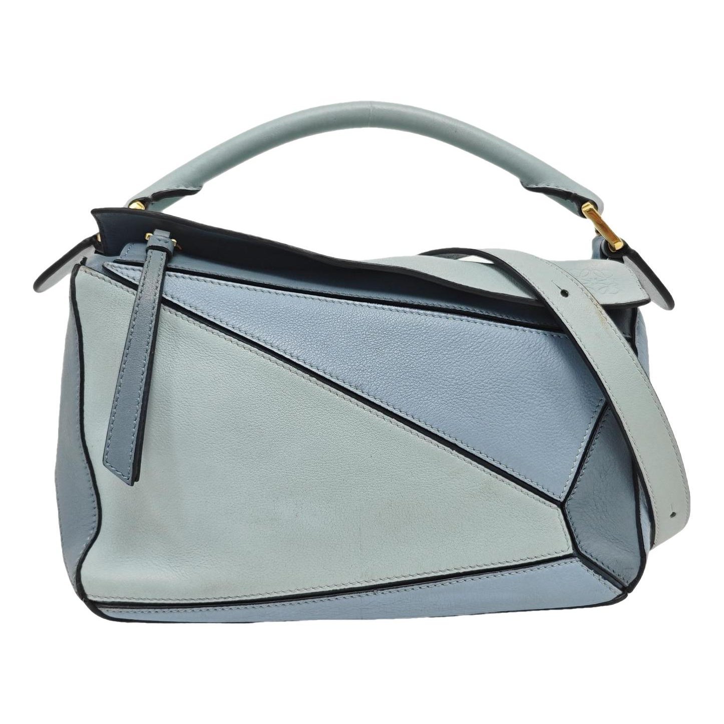 Puzzle leather handbag