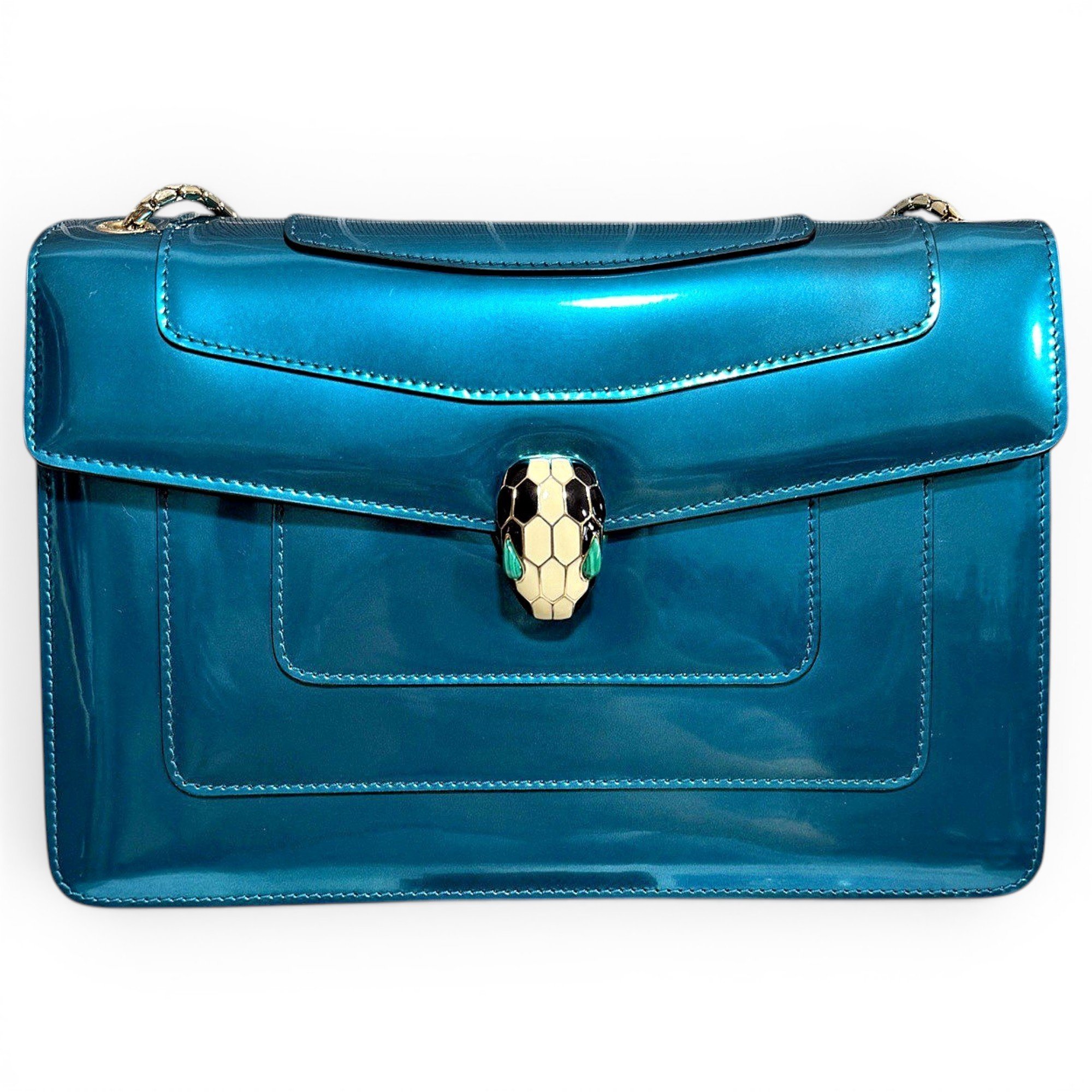 Serpenti leather handbag
