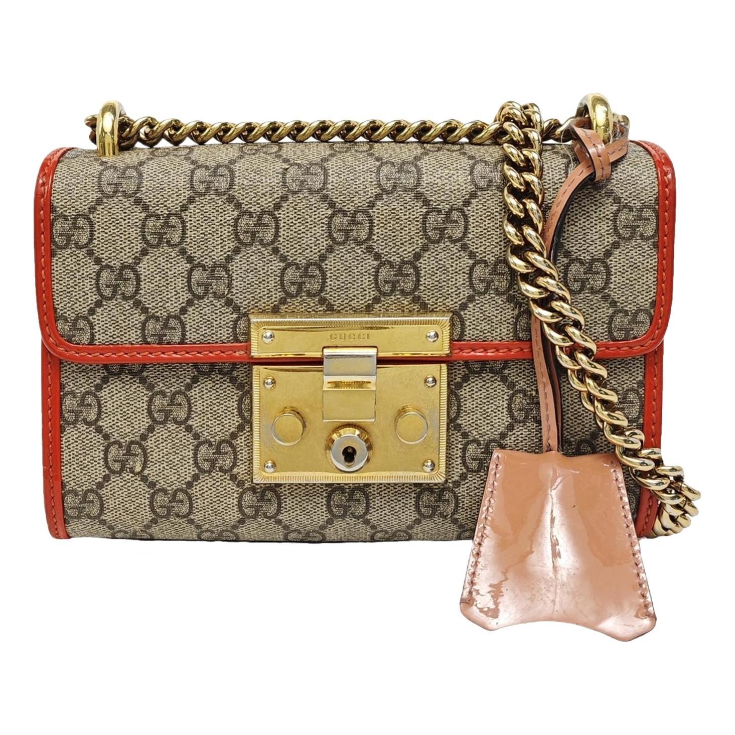 Padlock leather handbag