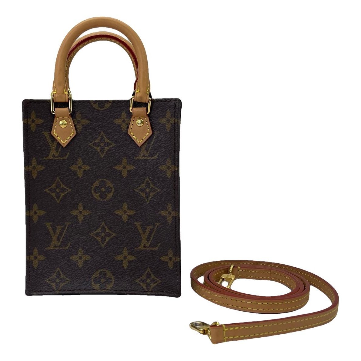 Plat leather handbag