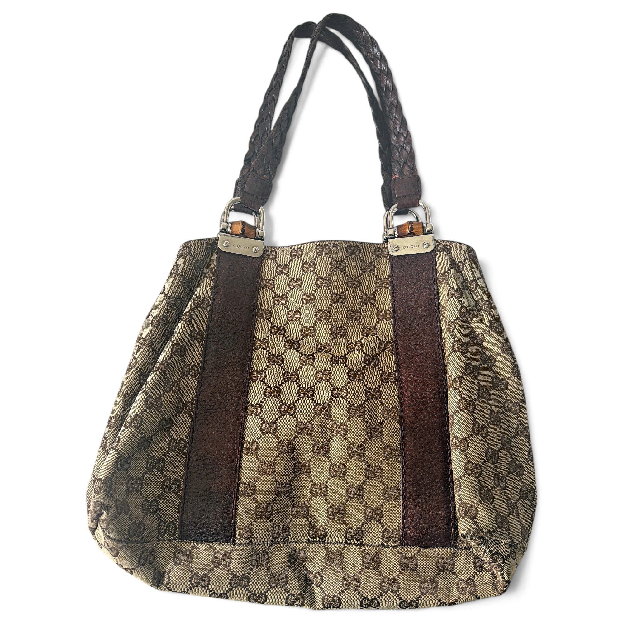 Bamboo Shopper leather tote