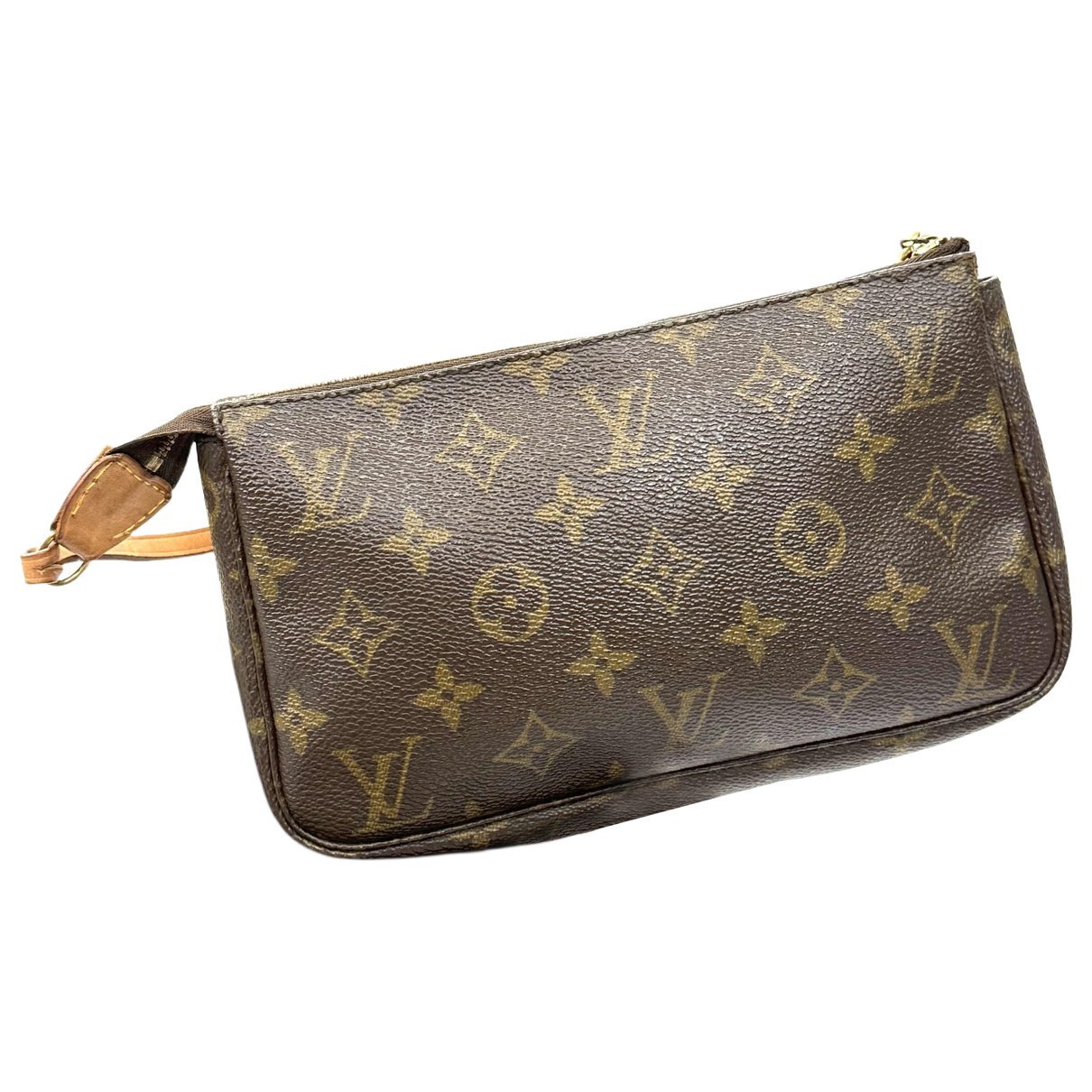 Leather clutch bag