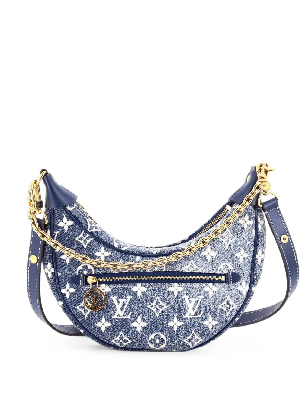 Loop Handbag Monogram Jacquard Denim hobo bag