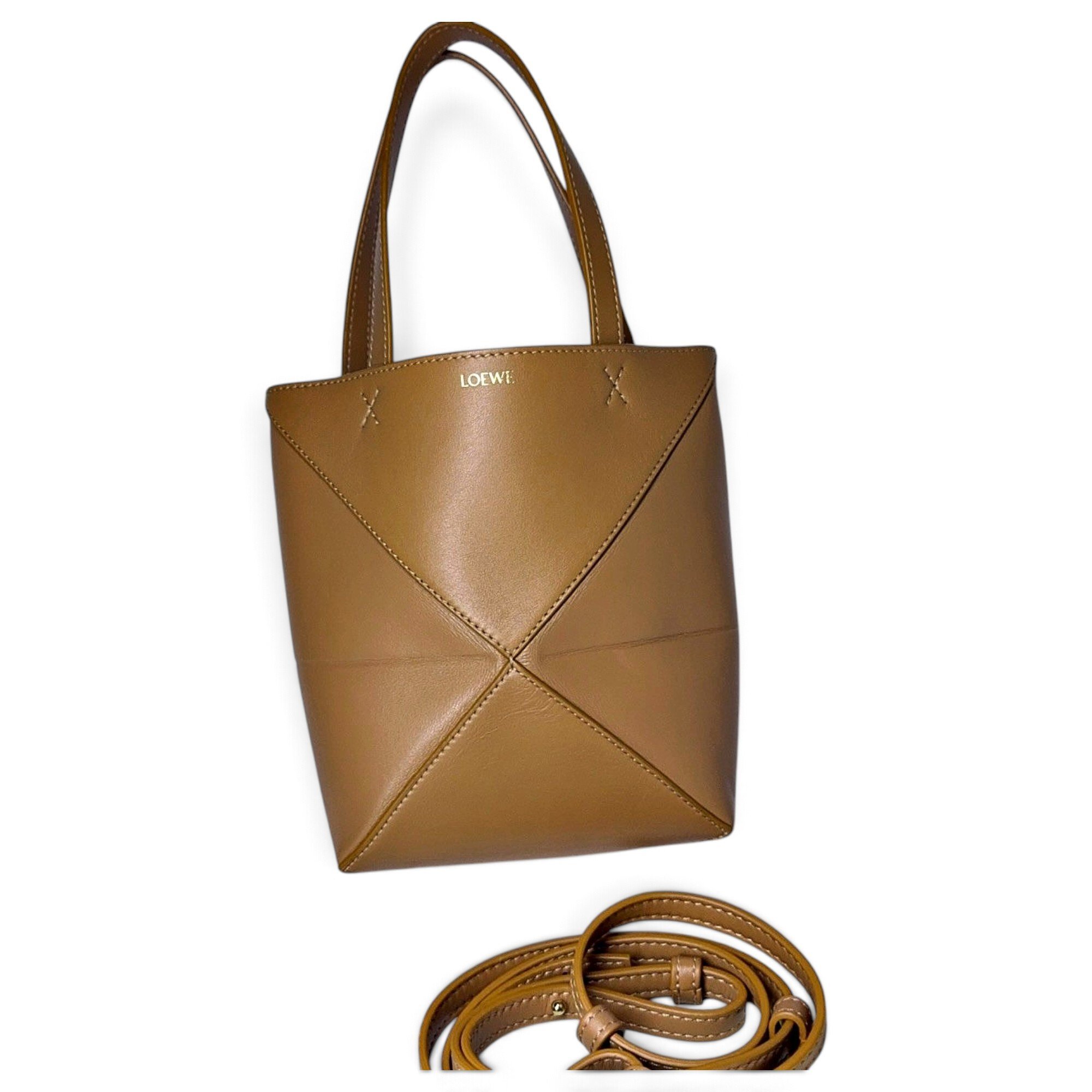 Puzzle Fold leather handbag