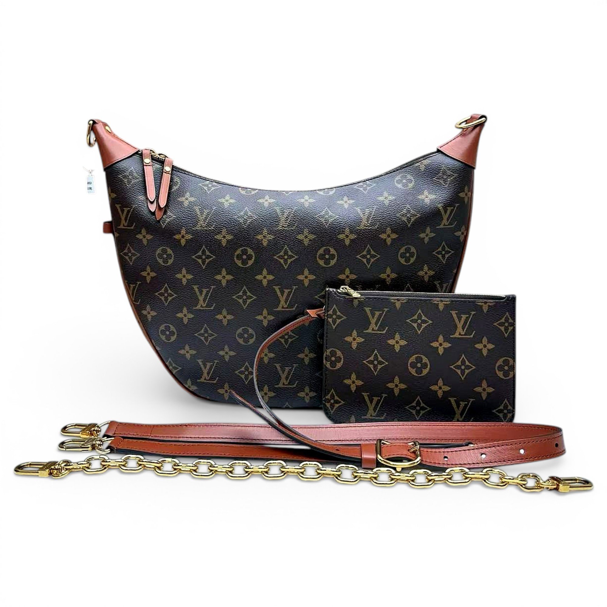 Loop leather handbag