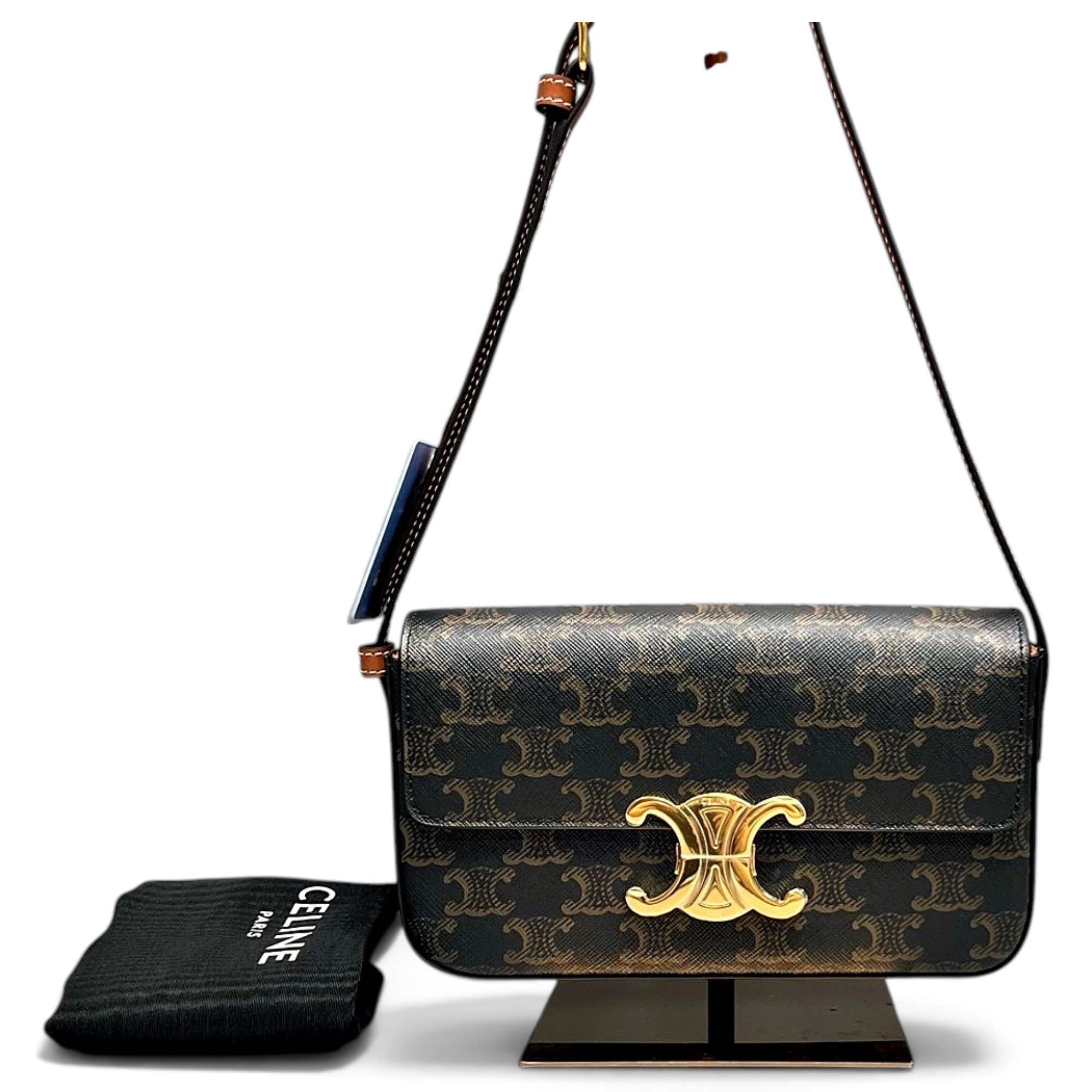 Triomphe leather handbag