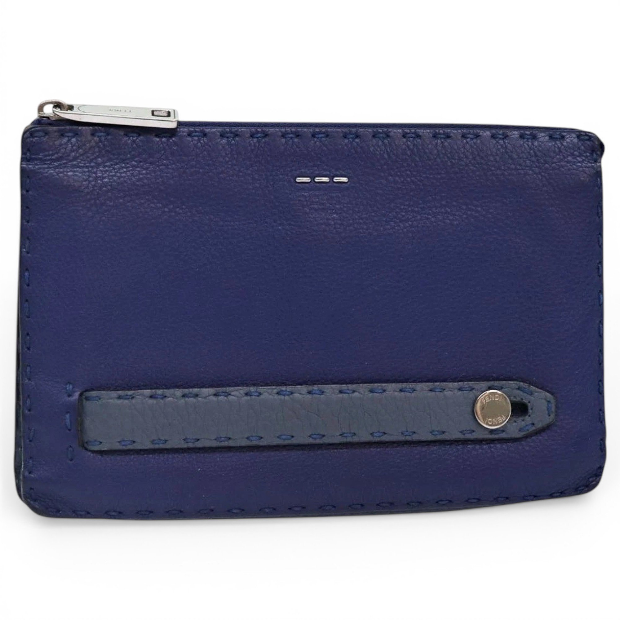 Leather clutch bag
