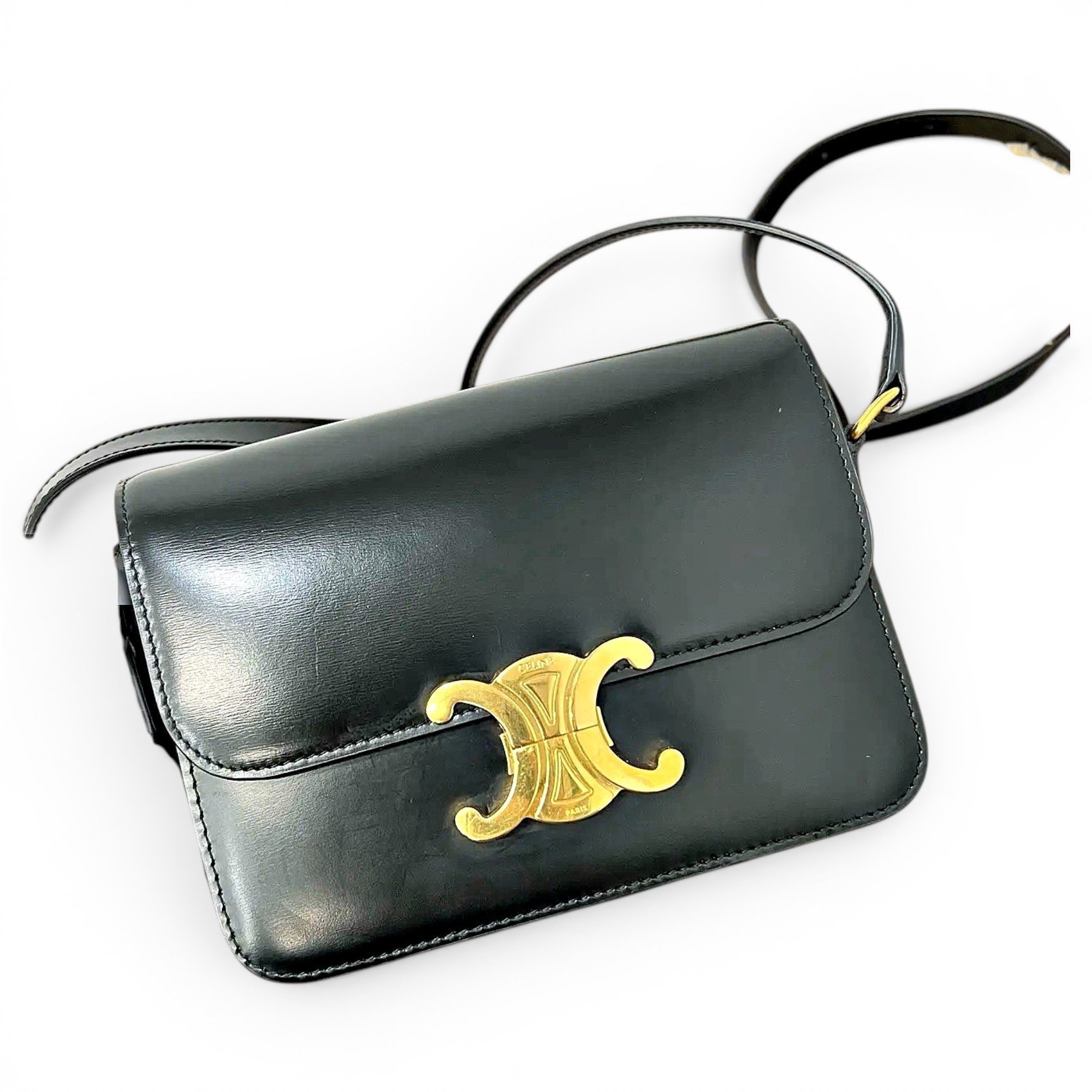 Triomphe leather handbag