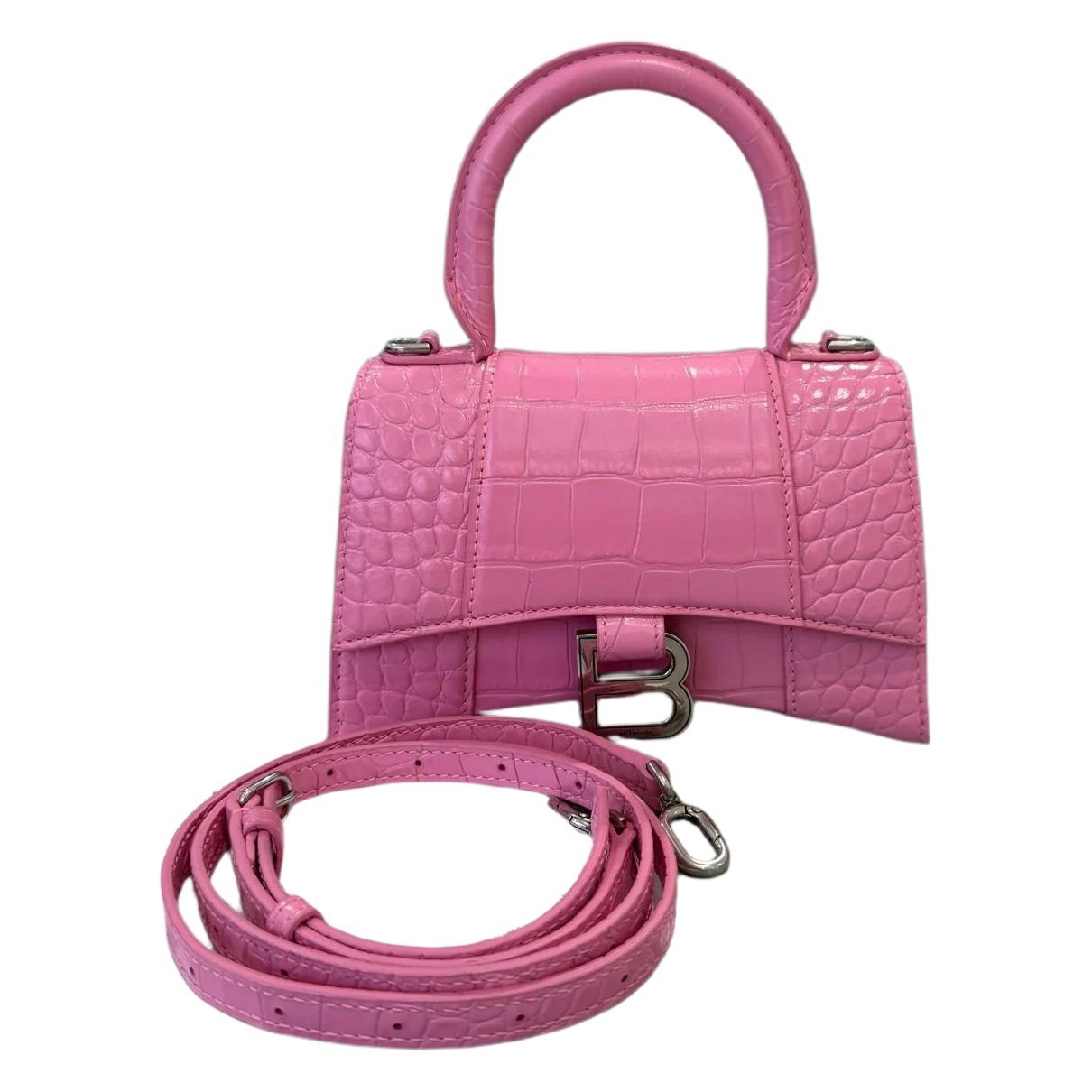 Hourglass leather crossbody bag