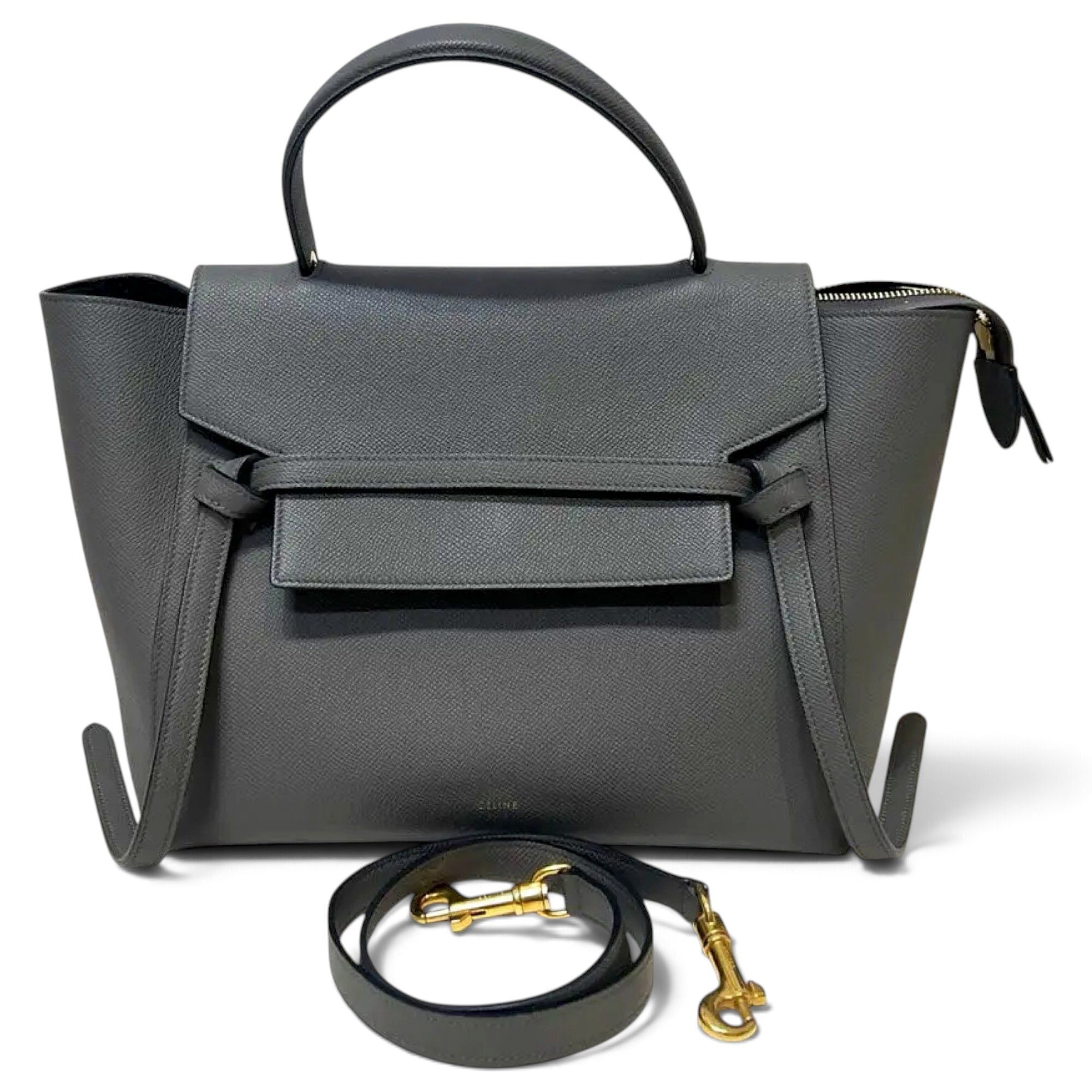 Belt leather handbag
