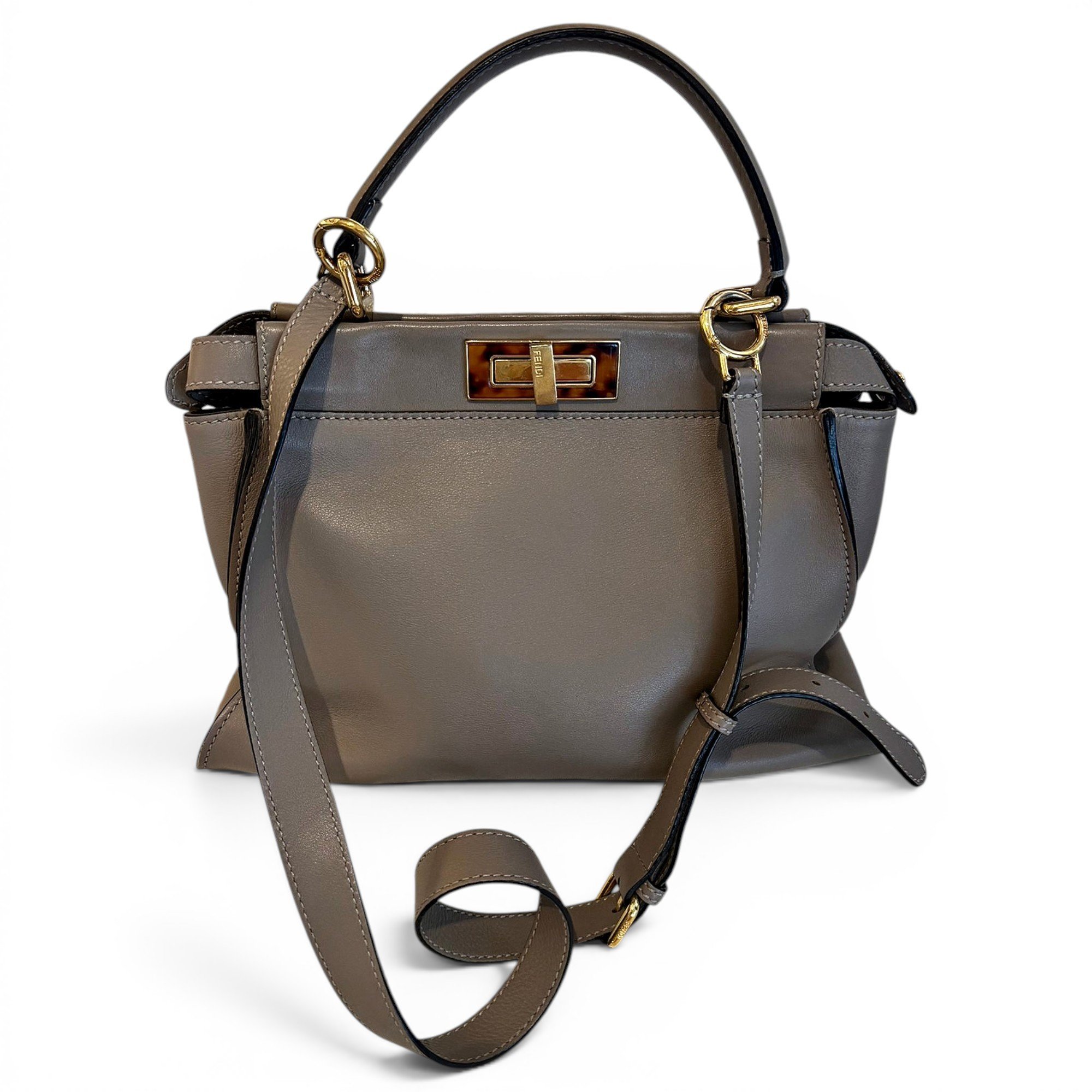Peekaboo leather handbag
