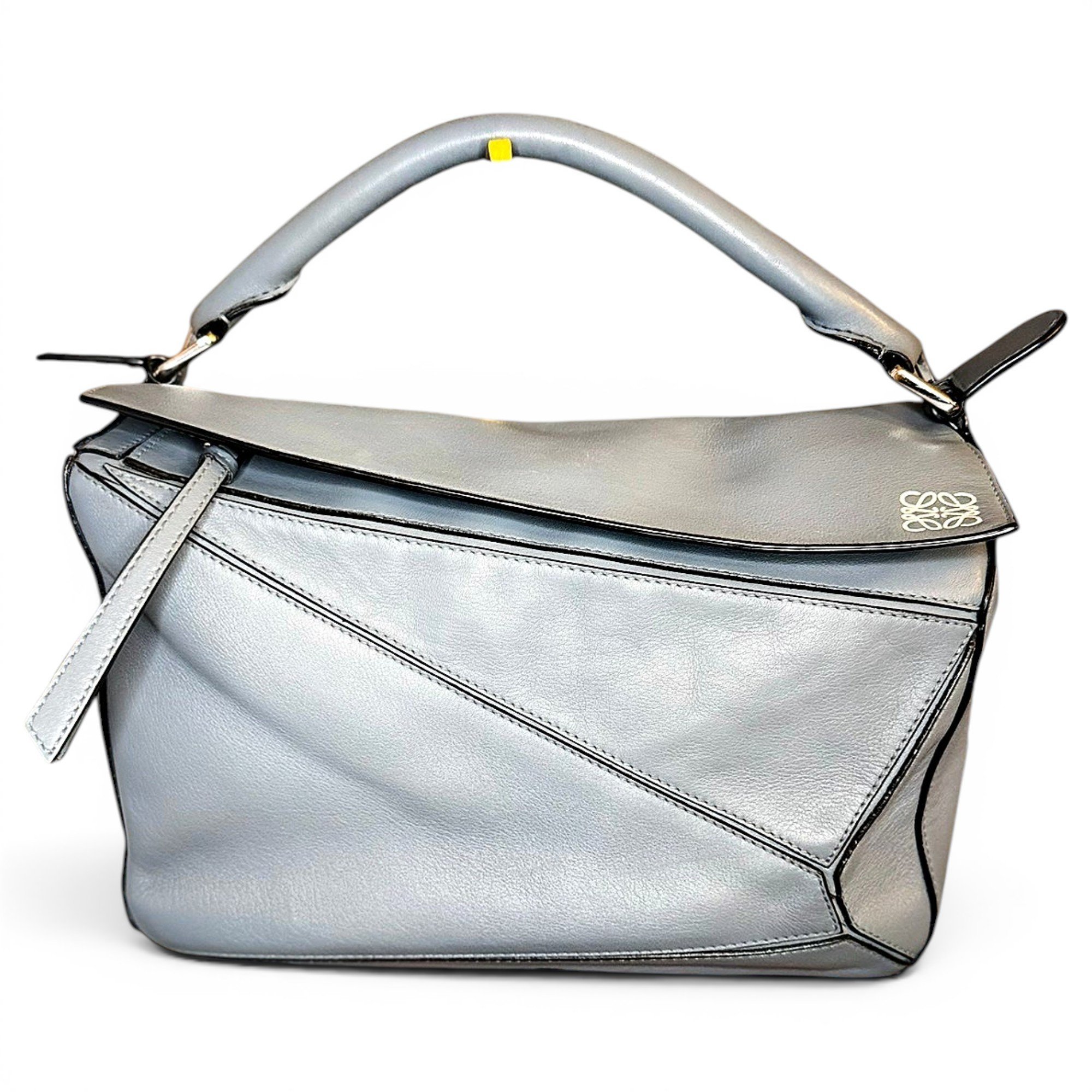 Puzzle leather handbag