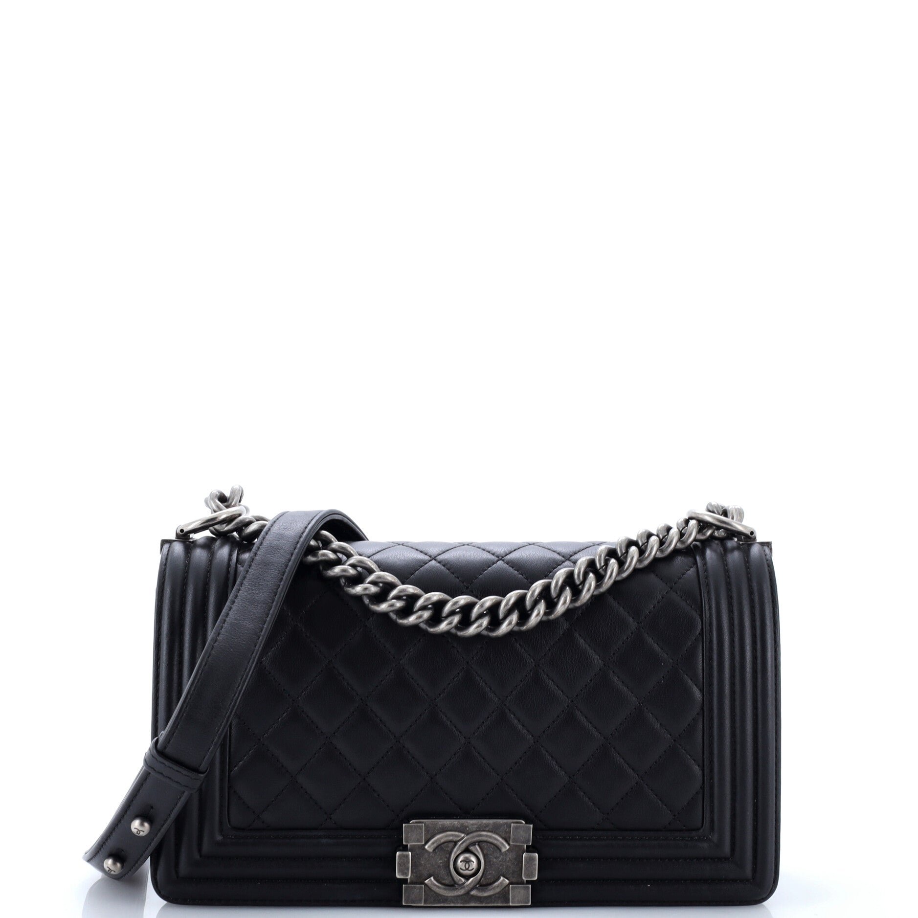 Boy Flap Bag Quilted Lambskin Old Medium