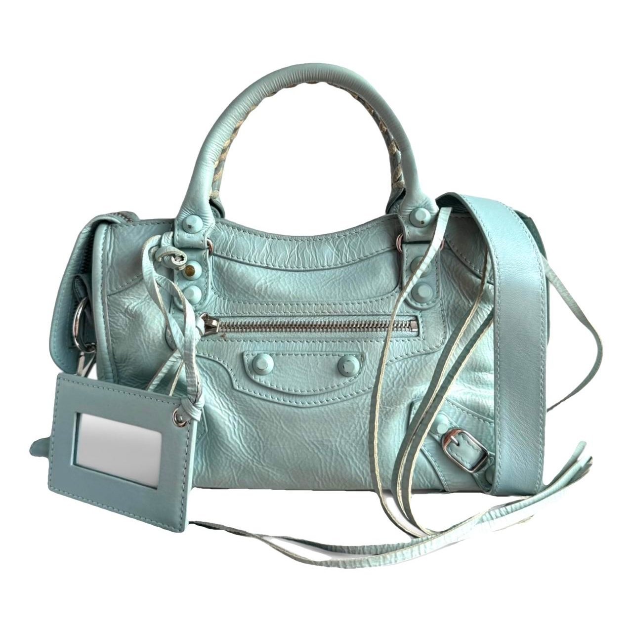 City leather handbag