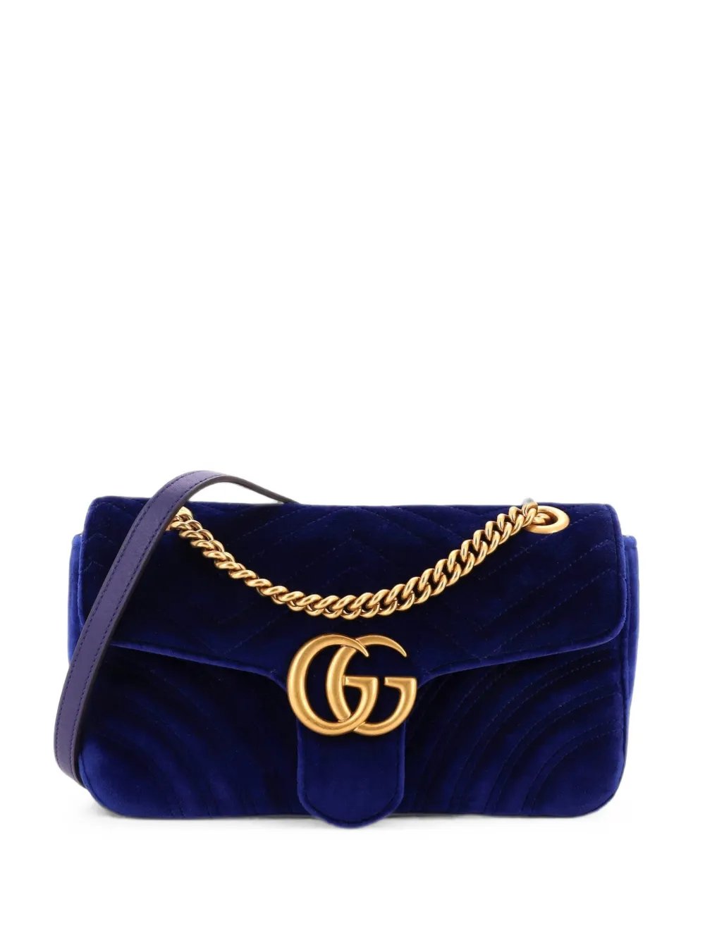 GG Marmont Flap Bag Matelasse Velvet Small shoulder bag