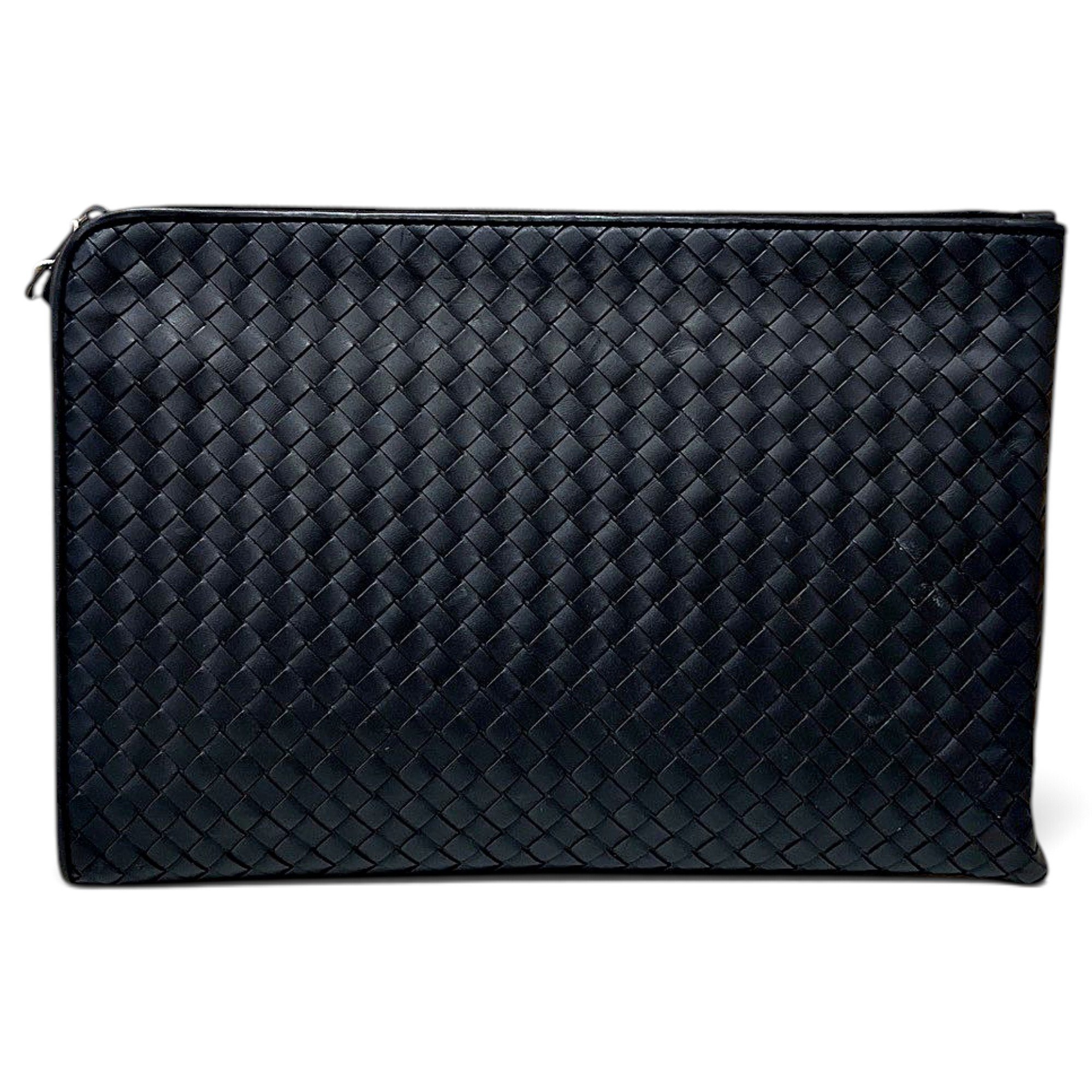 Leather clutch bag