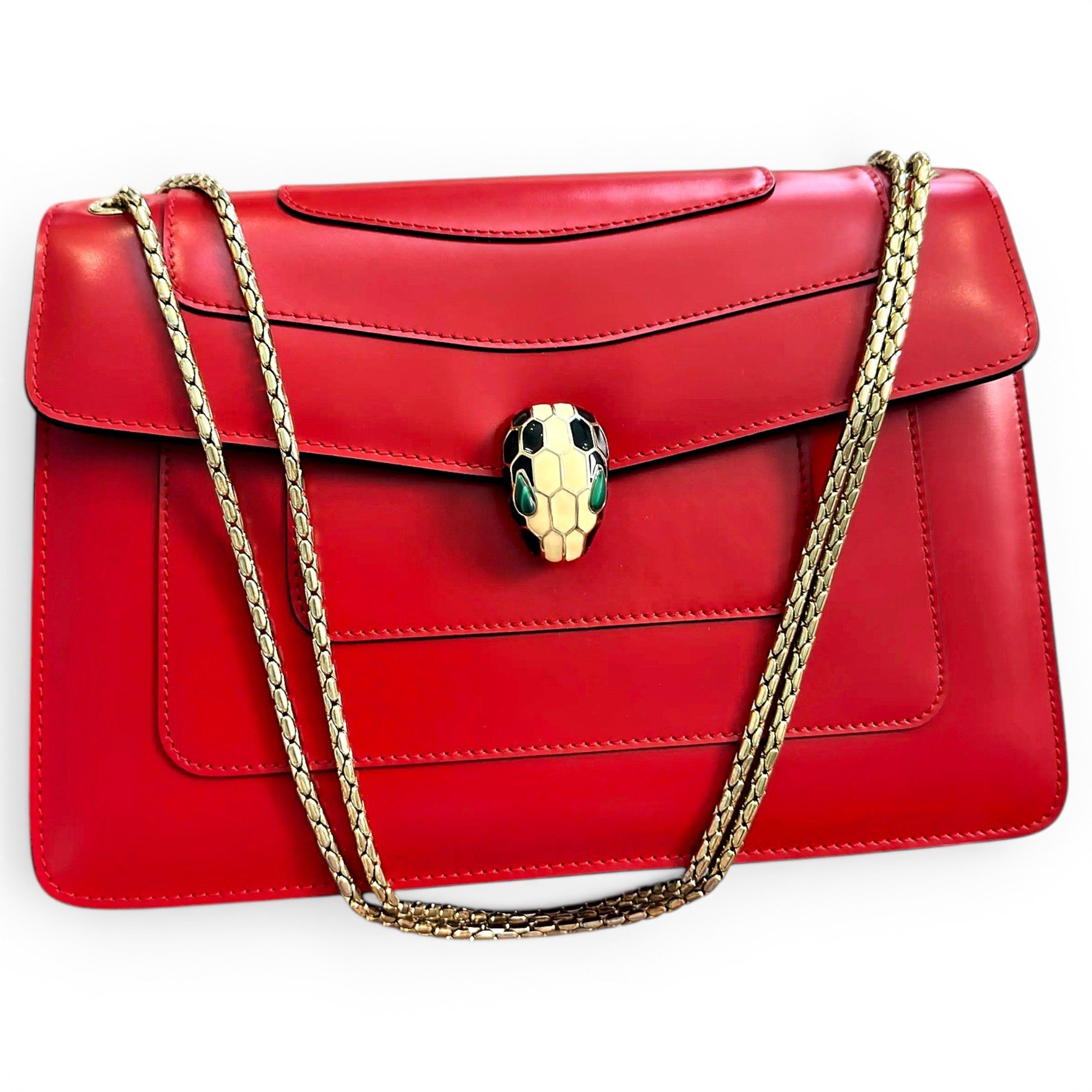 Serpenti leather handbag