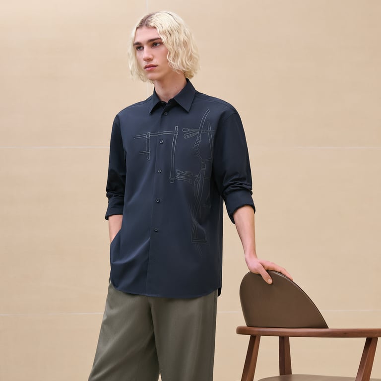 "Harnais en Gouache 3D" sporty fit shirt