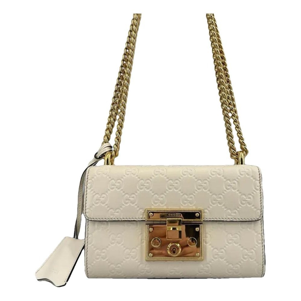 Padlock leather handbag