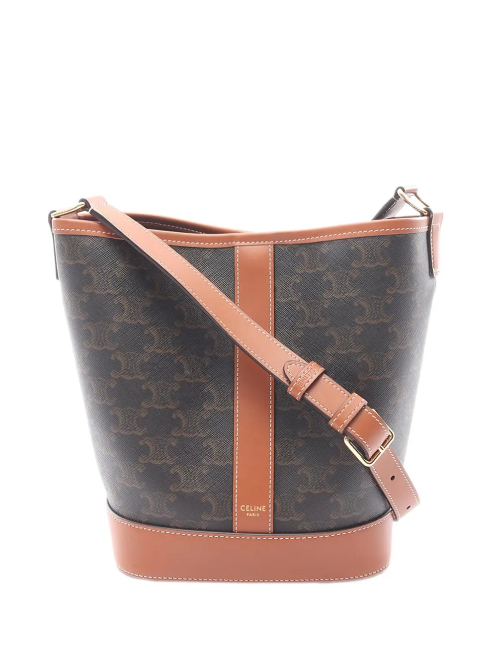 2023-2024 Small Triomphe Coated Canvas bucket bag