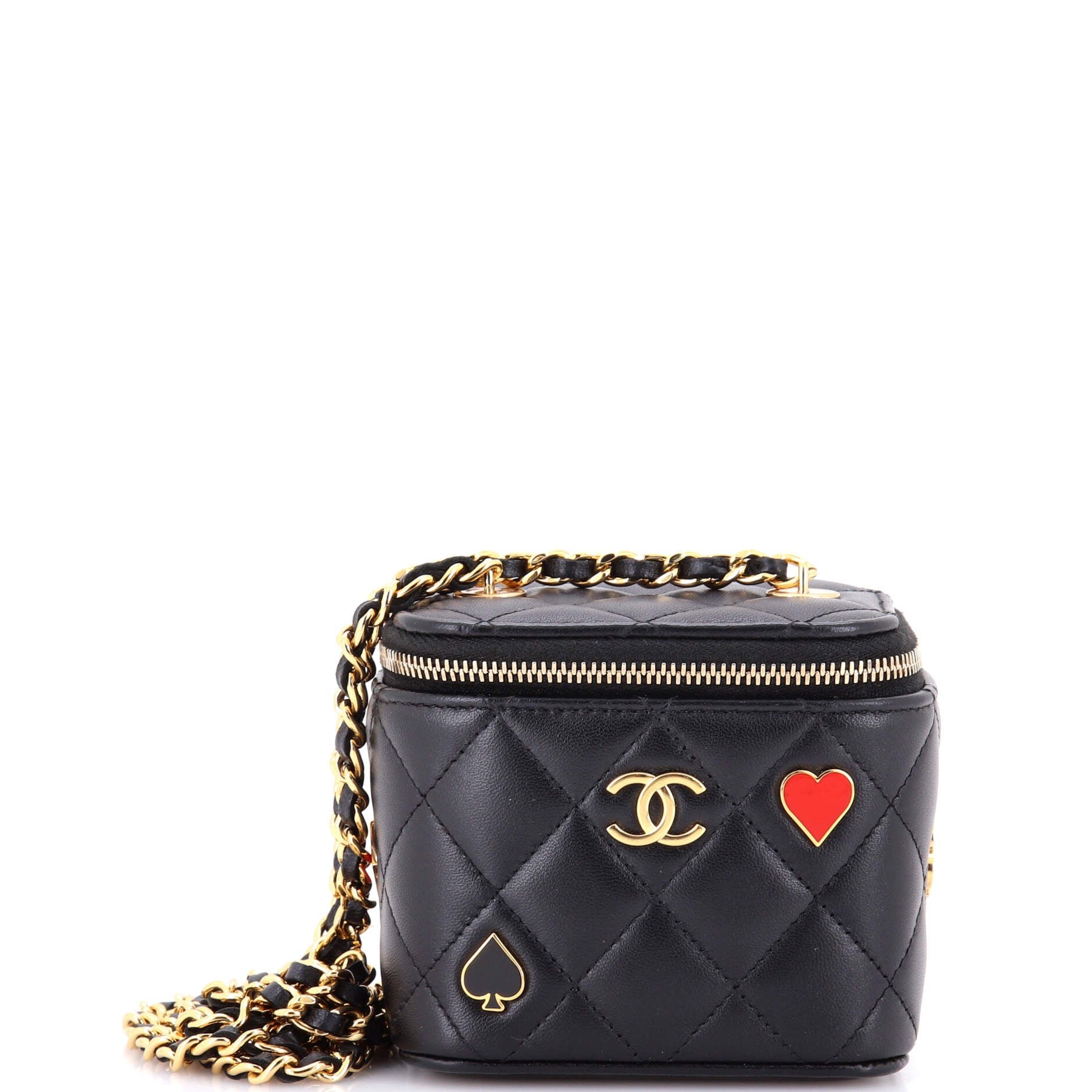 Coco Casino Vanity Case with Chain Quilted Lambskin Mini